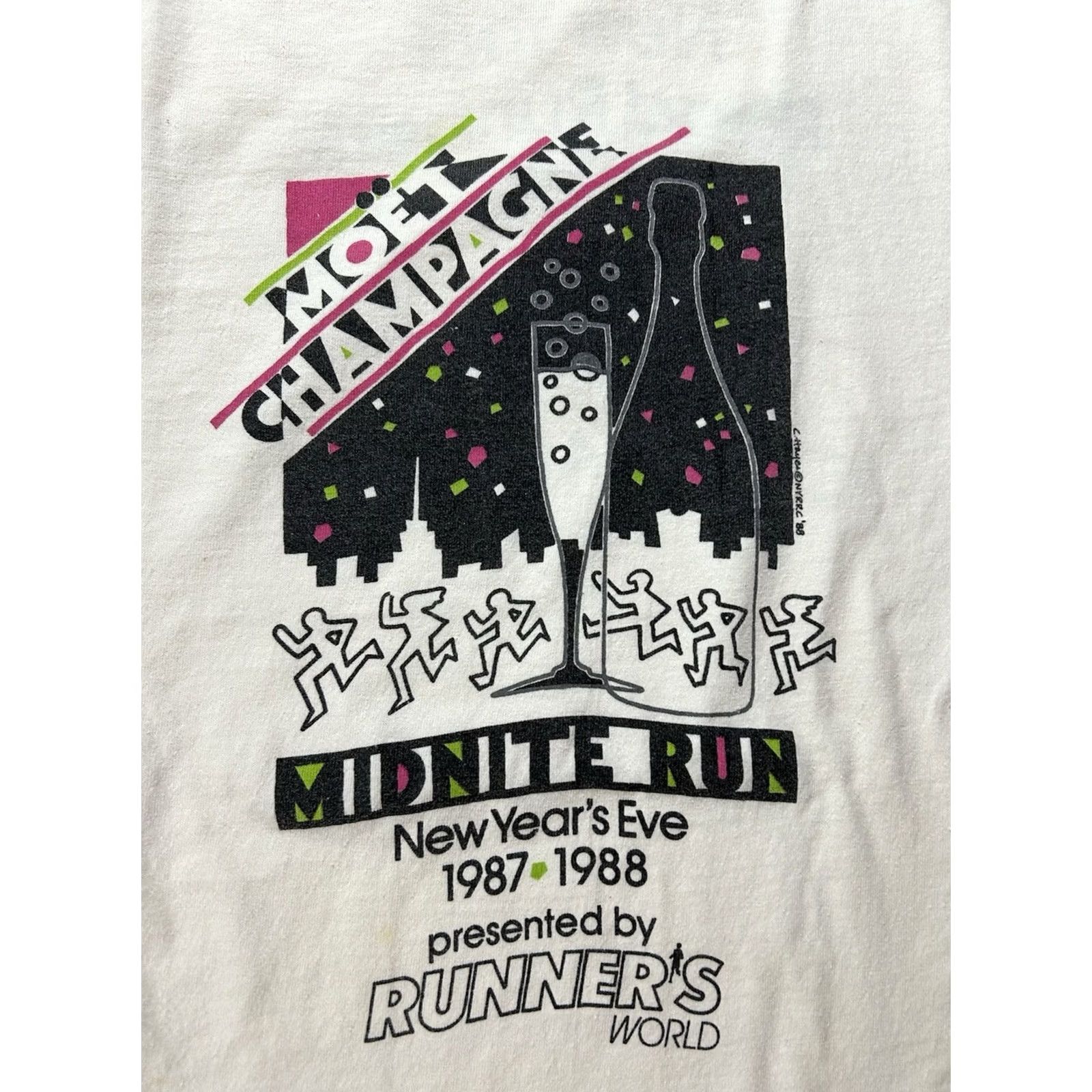 Vintage VINTAGE Moet New York New Year's Eve Midnight Run Long Sleeve Shirt Sm 1987/88 80s Size US S / EU 44-46 / 1 - 3 Thumbnail
