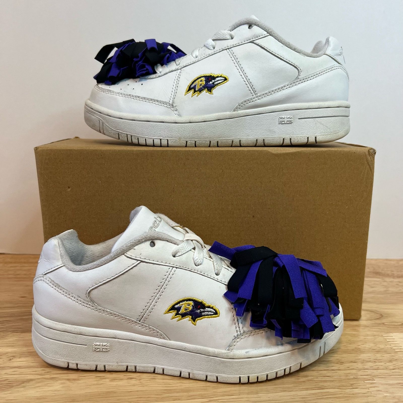 Reebok Reebok x NFL Baltimore Ravens White Purple Vintage Sneakers Size US 5 / IT 35 - 2 Thumbnail
