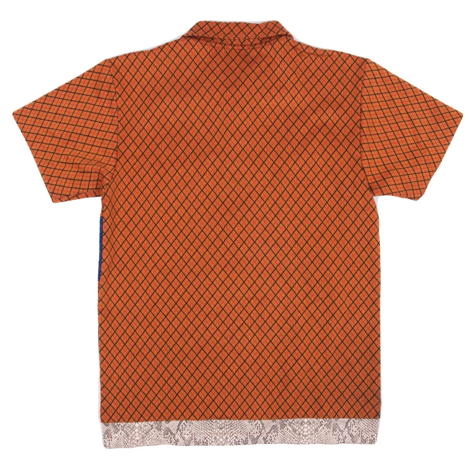 Comme des Garcons Homme Plus Python Pattern Panel Polo Shirt in Orange and Blue Size US M / EU 48-50 / 2 - 10 Thumbnail