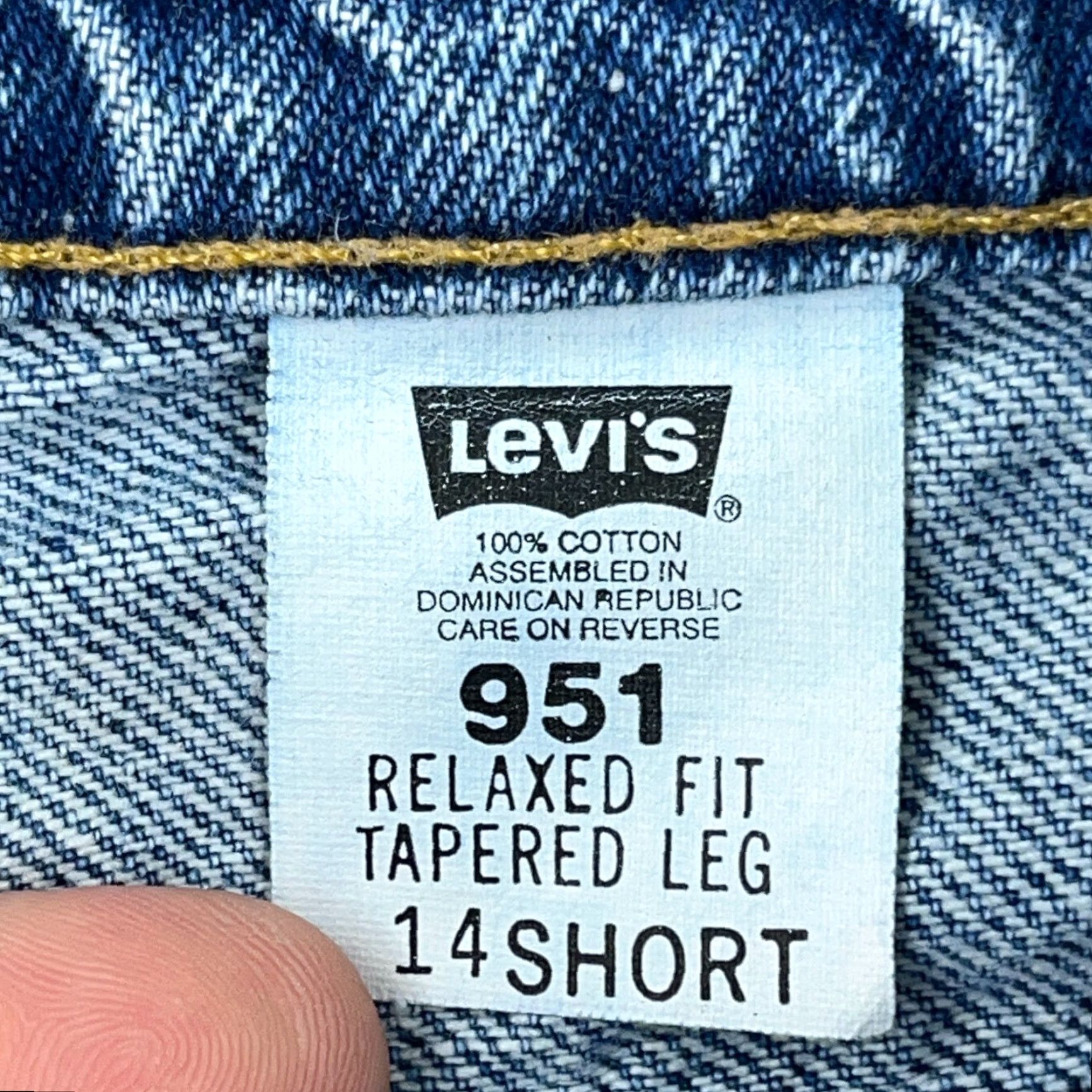 Levi's VINTAGE Levi's 951 Jeans Women 12 Short Relaxed Fit Tapered Blue 90s Mens Women Size 34" / US 12 / IT 48 - 4 Thumbnail