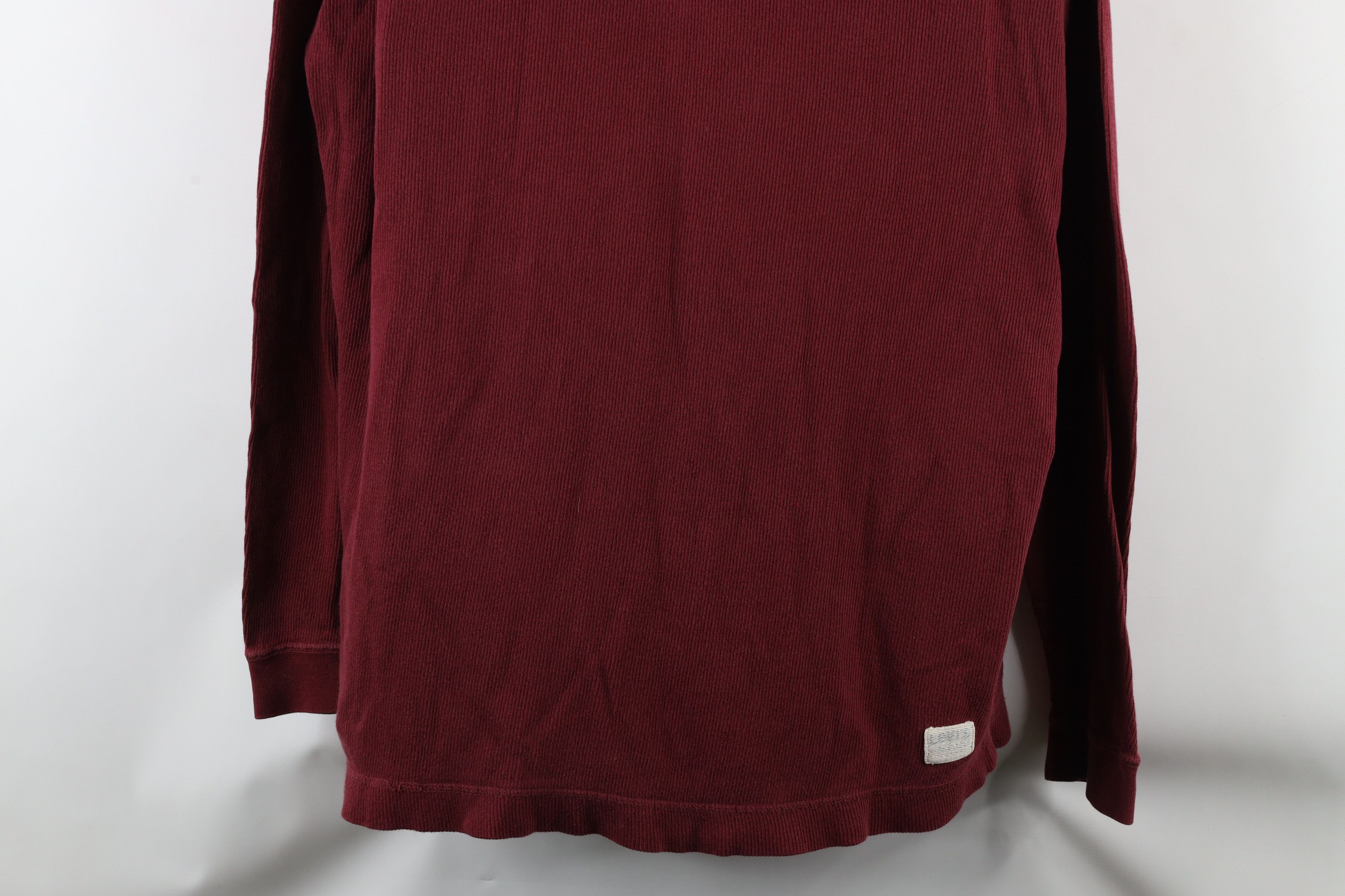 Levi's × Vintage Vintage 90s Levis Ribbed Knit Long Sleeve Henley T-Shirt Red Size US L / EU 52-54 / 3 - 3 Thumbnail
