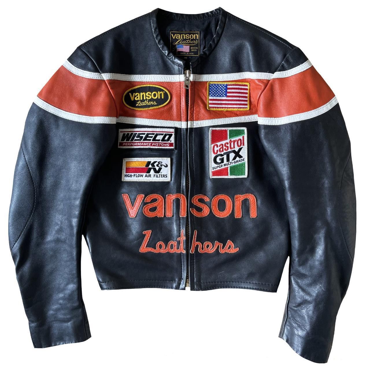 Vanson Leathers Vanson Comet Leather Riders Single Jacket Black