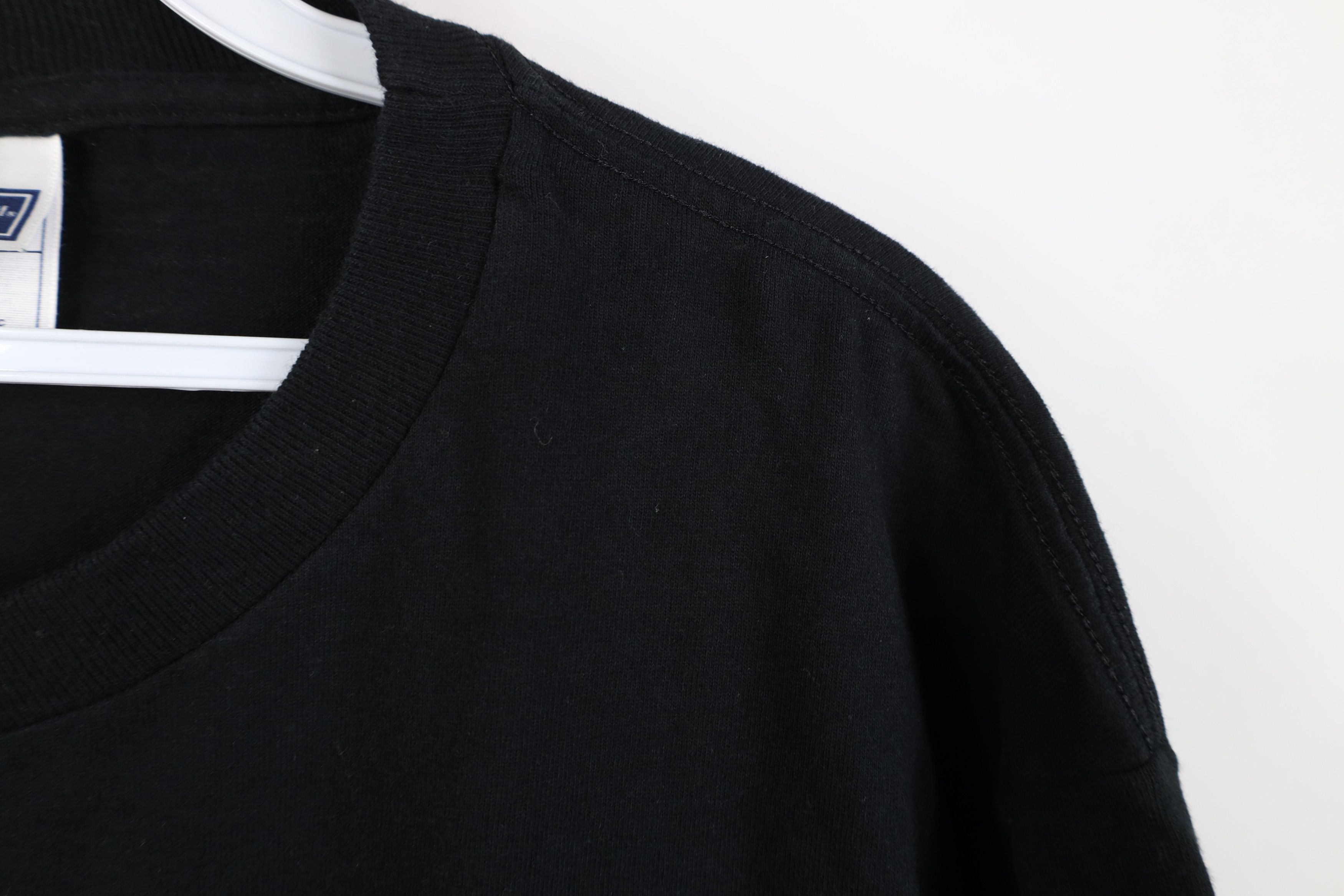 Vintage Vintage 90s Y2K Streetwear Blank Heavy Cotton T-Shirt Black Size US XL / EU 56 / 4 - 4 Thumbnail
