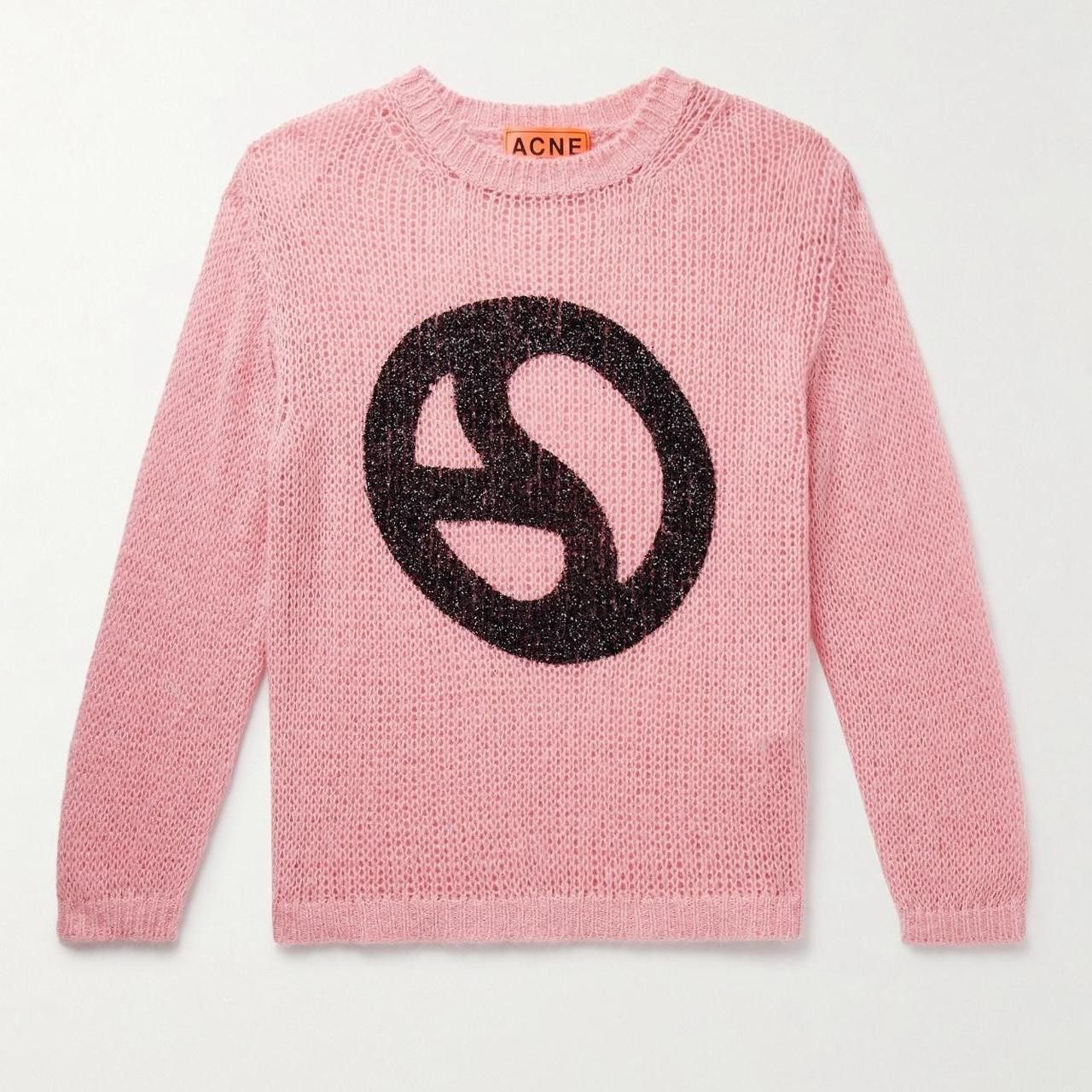 Acne Studios Kitaly Glittered Logo Knit Sweater Size US L / EU 52-54 / 3 - 1 Thumbnail
