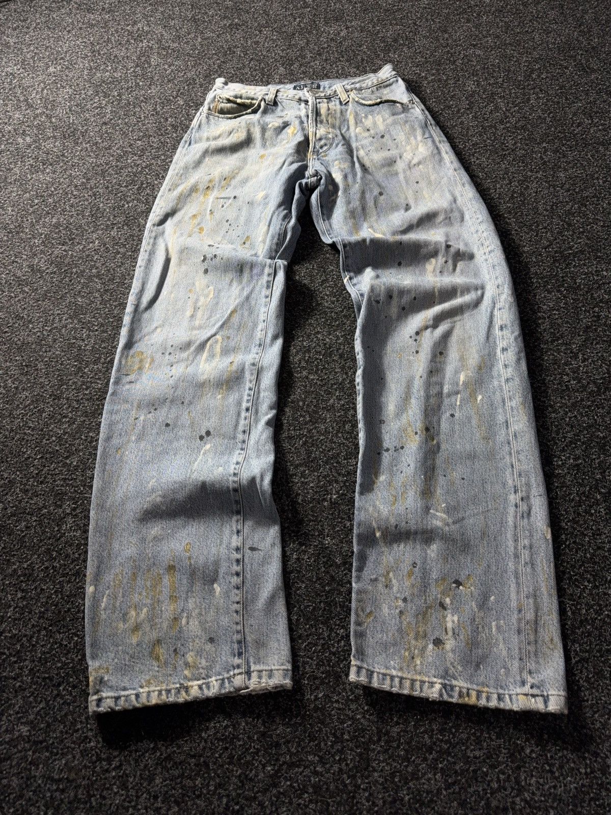 Armani × Vintage Vintage 90s Distressed Armani Jeans Baggy Pocket Logo Size 29" - 1 Thumbnail