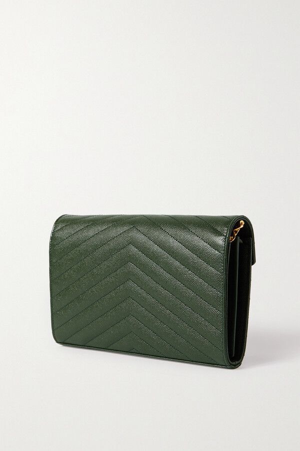 Saint Laurent Paris o1b1hav110924 Size: OS / Classic Chain Leather Wallet Green Size ONE SIZE - 3 Thumbnail