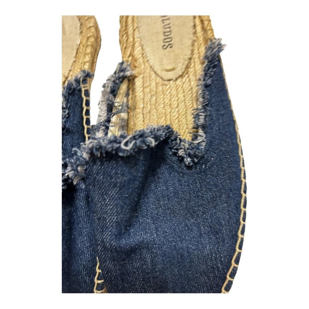 Soludos Soludos | Frayed Denim Flat Mules Espadrilles Size 8 Size US 8 / IT 38 - 4 Thumbnail