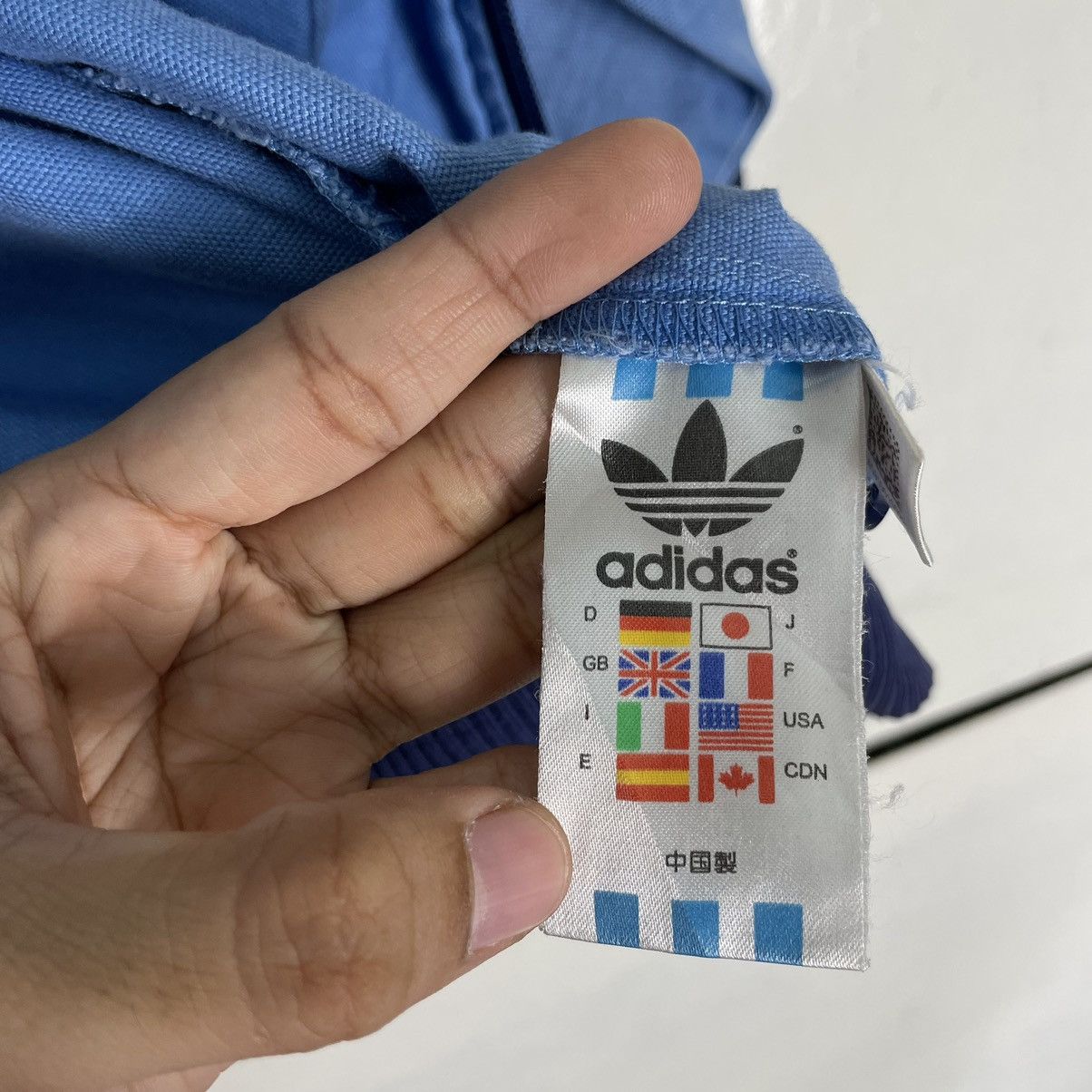 Adidas × Vintage 💥ADIDAS TRAINER BLUE STRIPE DOUBLE POCKET Size US L / EU 52-54 / 3 - 15 Thumbnail