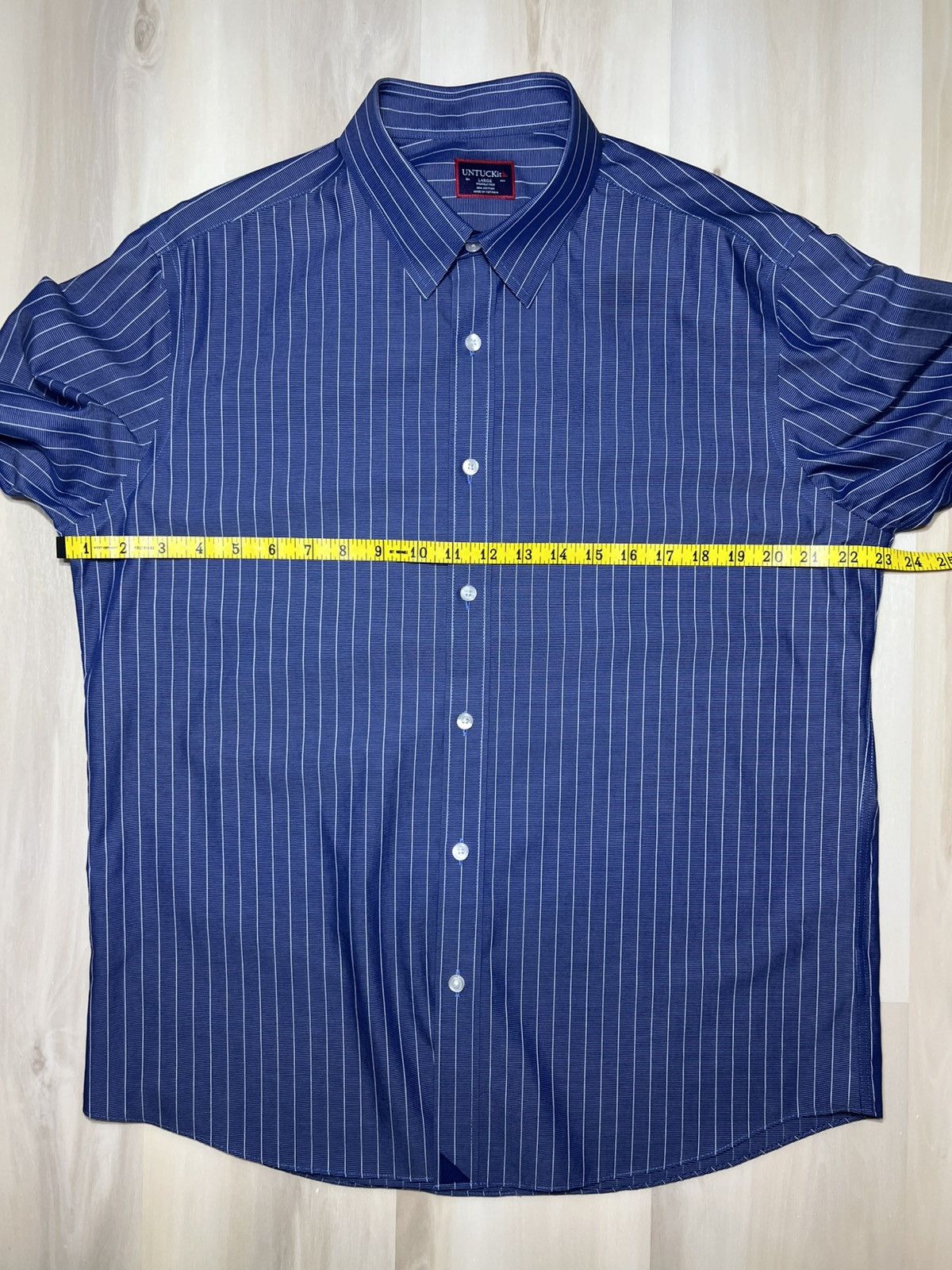 UNTUCKit UNTUCKit Gifford Navy Striped Button Up Dress Shirt Men L Size US L / EU 52-54 / 3 - 2 Thumbnail