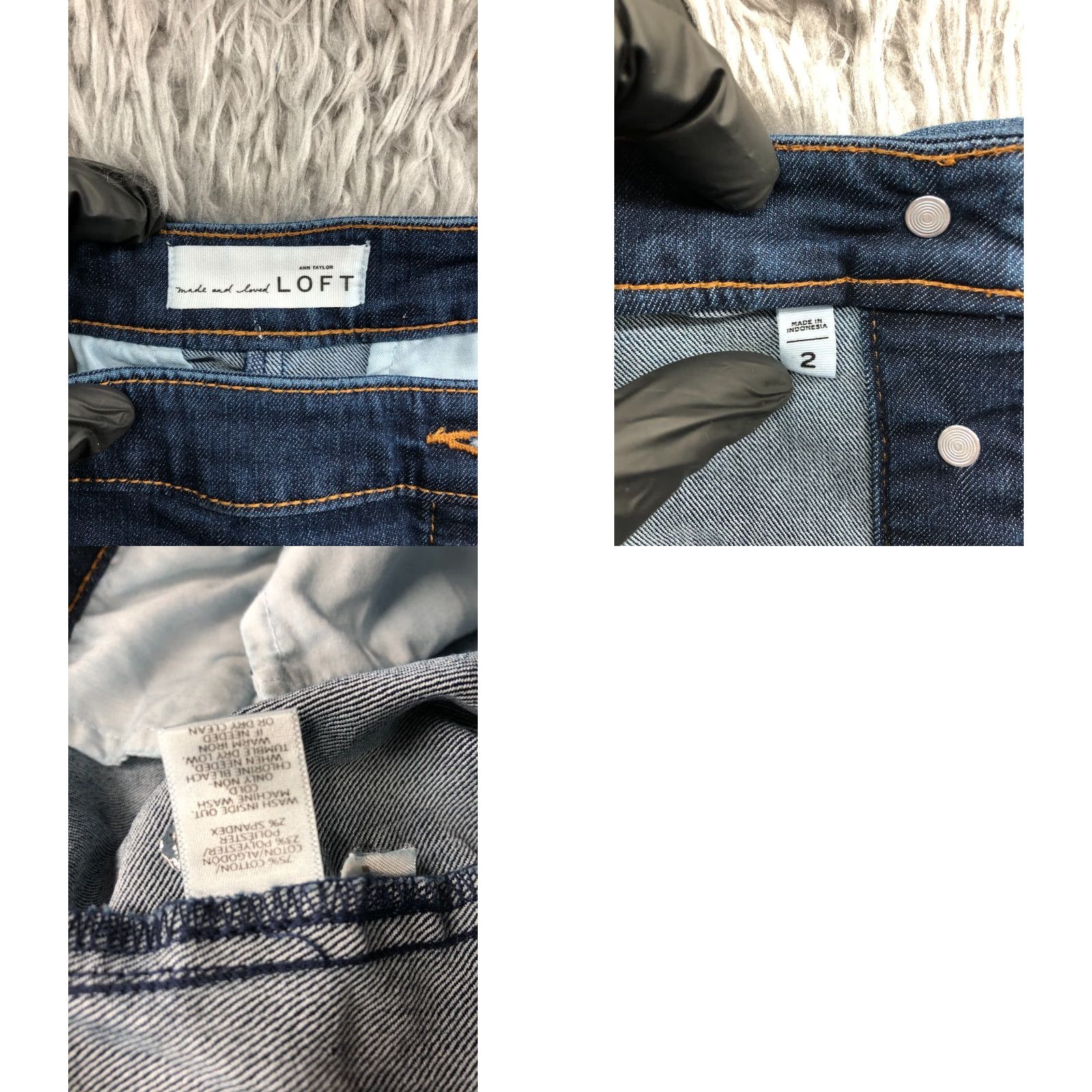 Loft LOFT Skirt Womens Size 2 Blue Denim Pencil Midi Button Closure Slit, Machine Washable, Solid, Mid Rise, Denim, 60s? Size 26" / US 2 / IT 38 - 8 Thumbnail