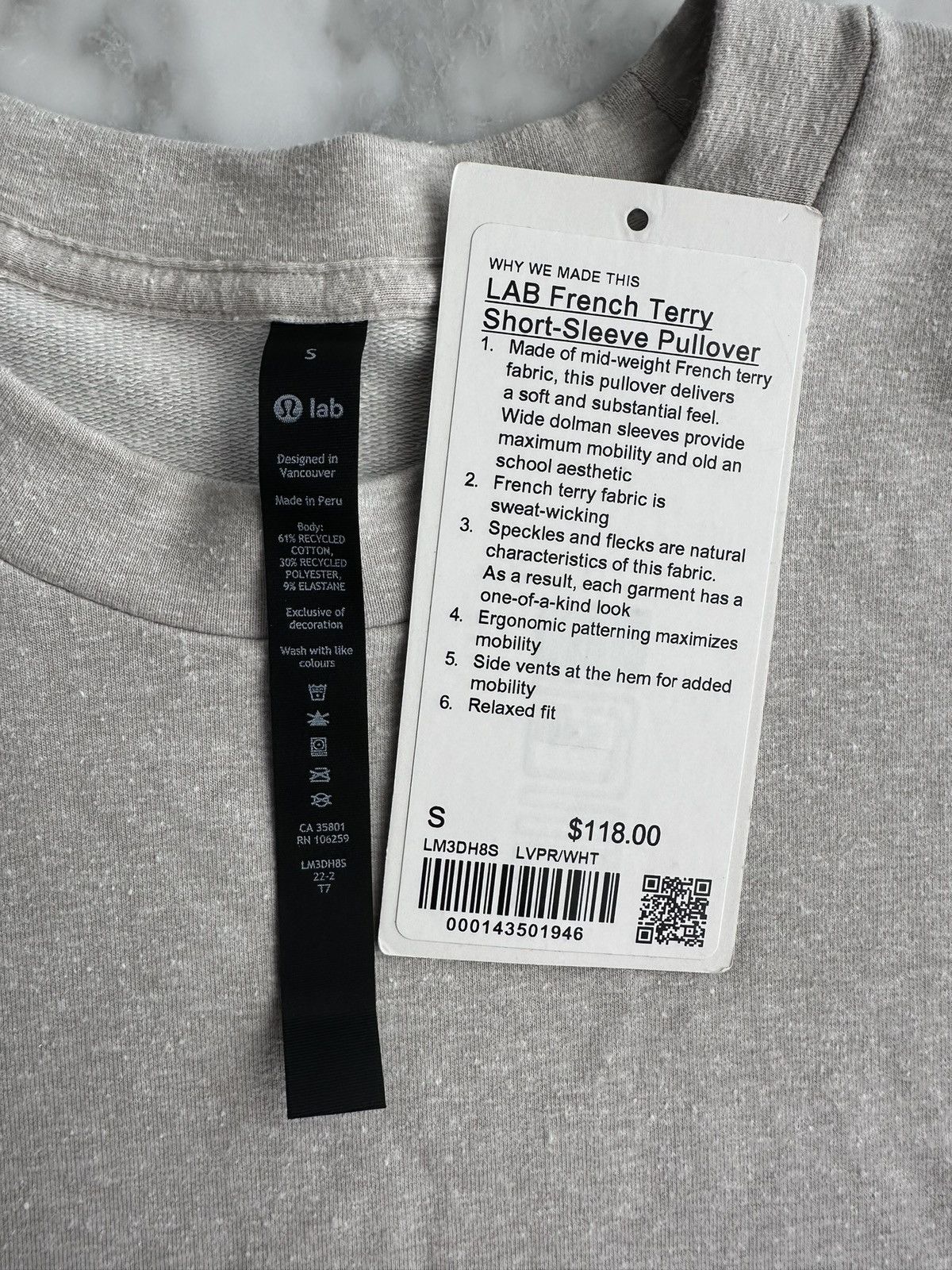 Lululemon Men’s Lululemon New Sz. Small French Terry Short Sleeve Size US S / EU 44-46 / 1 - 2 Thumbnail