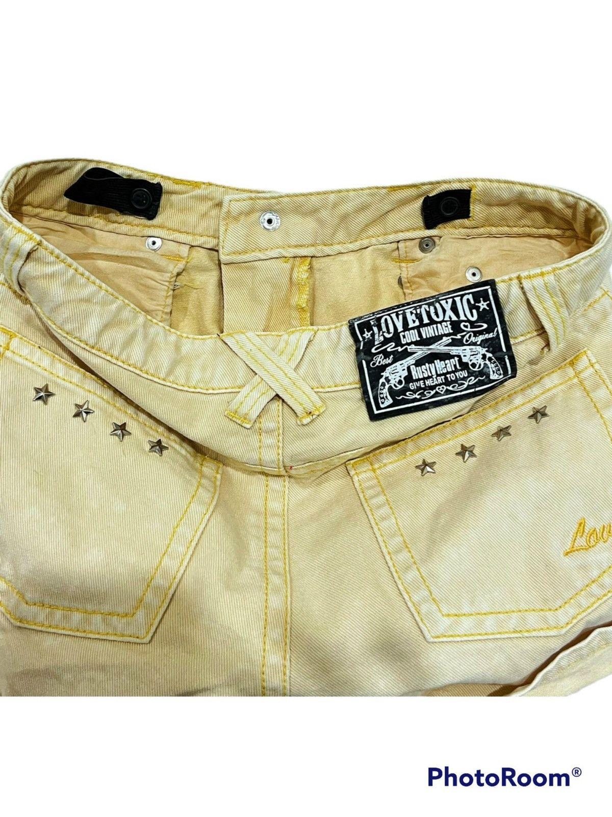 Japanese Brand Love Toxic vintage Y2K studs shorts ⭐️ Size 28" / US 6 / IT 42 - 4 Thumbnail