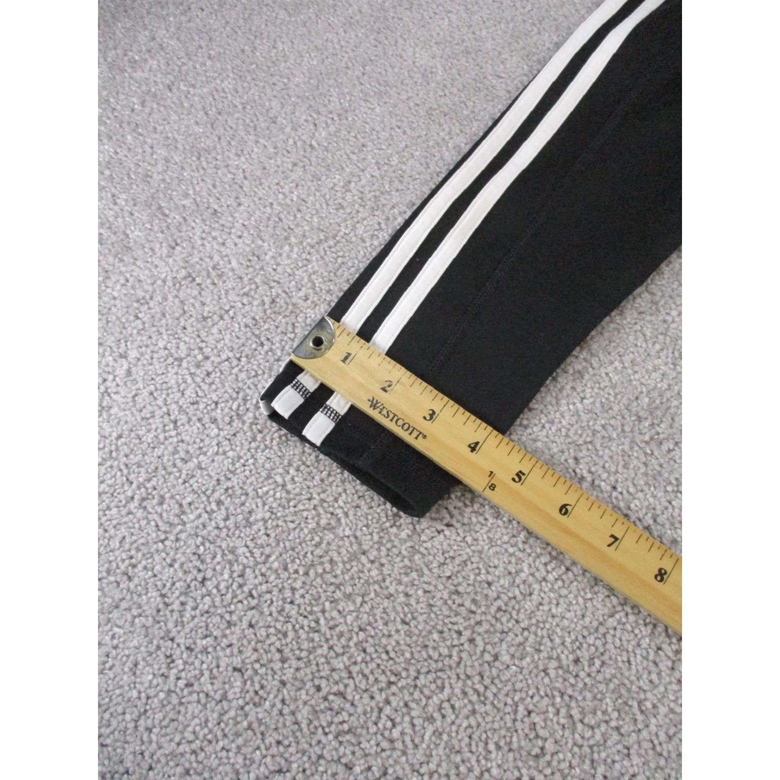 Adidas Adidas Leggings Womens Small Climalite Black White Stripes 26" Size 28" / US 6 / IT 42 - 4 Thumbnail