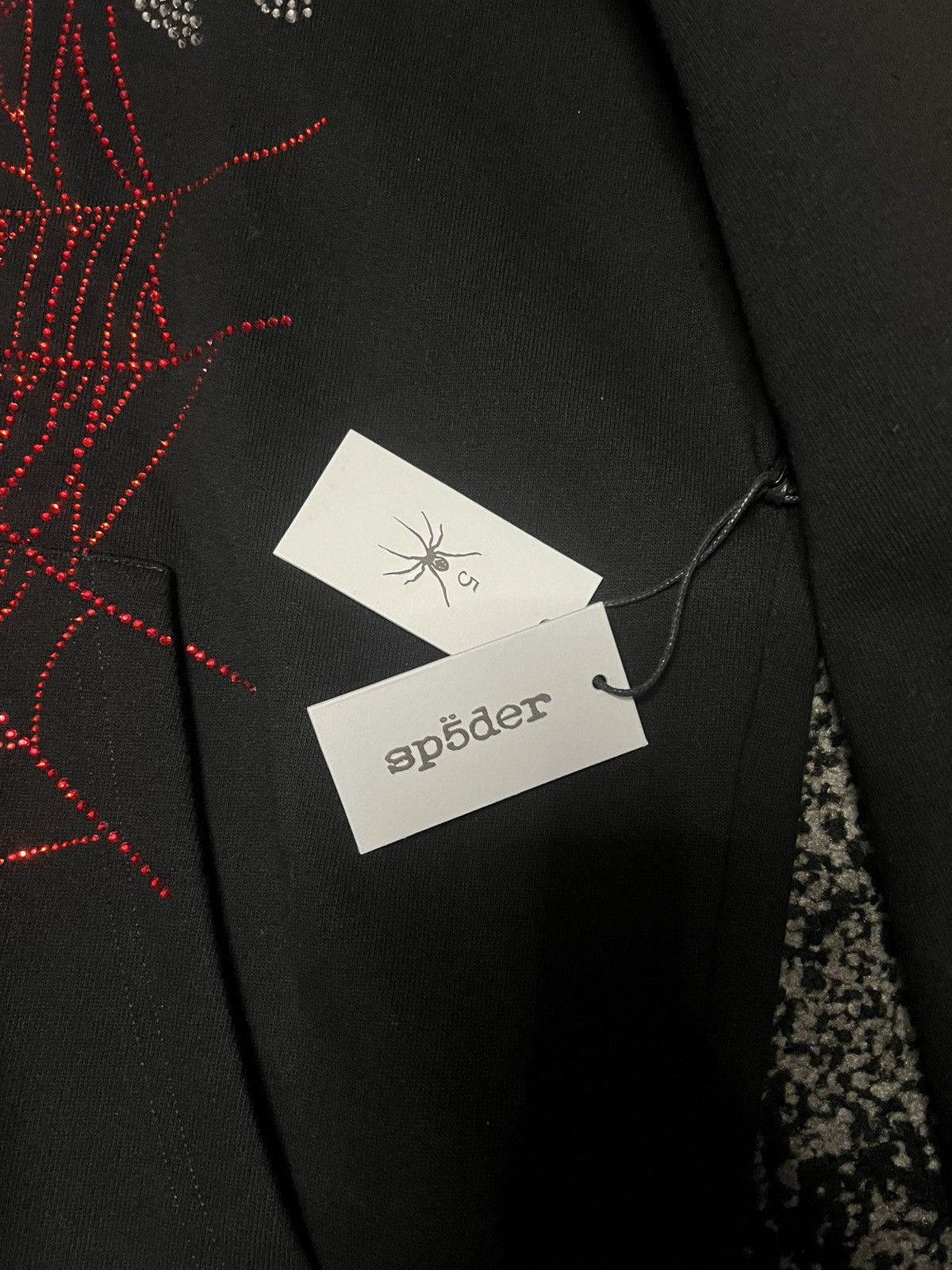 Sp5der sp5der og rhinestone hoodie black v2 Size US L / EU 52-54 / 3 - 3 Thumbnail