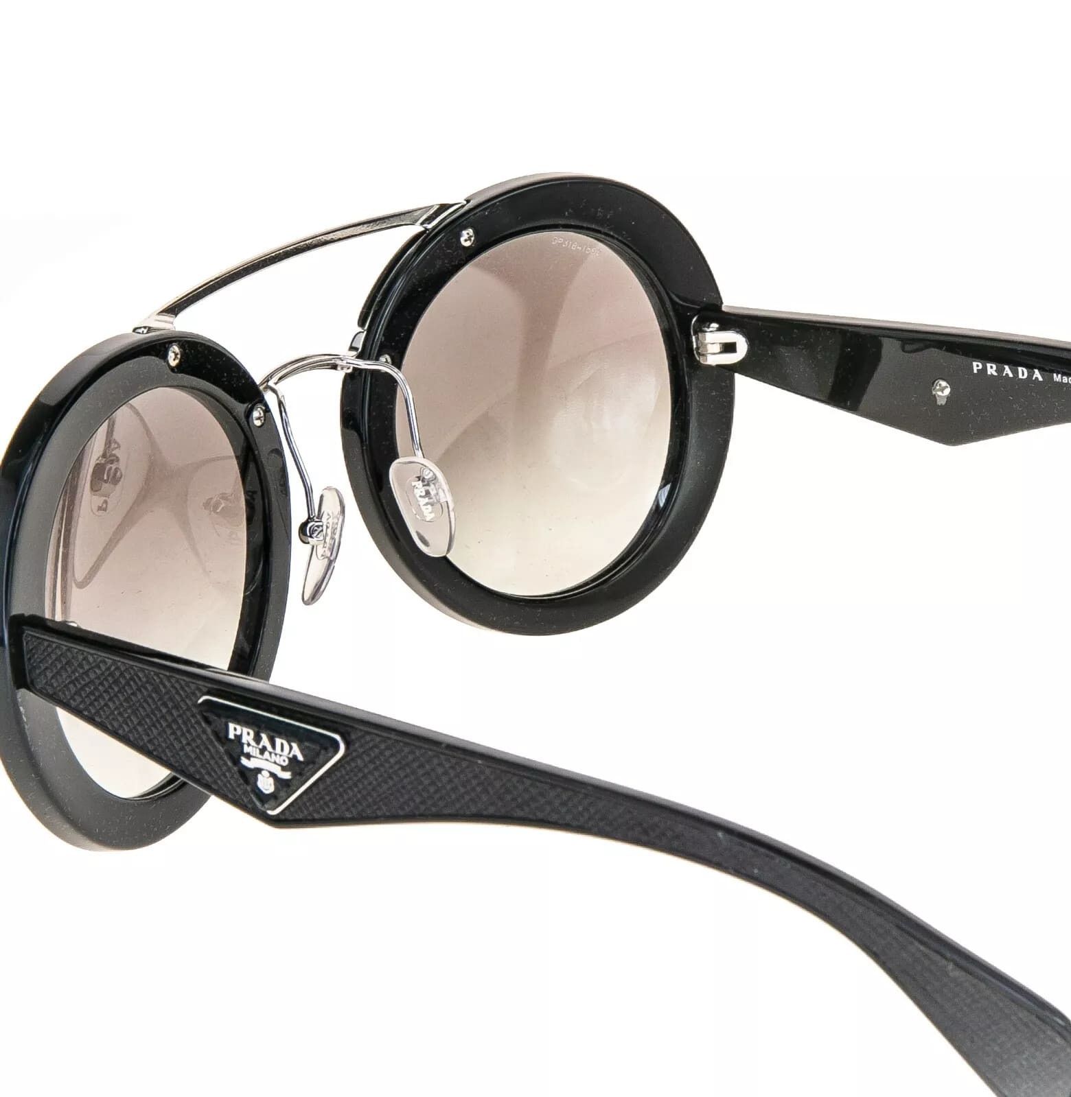 Prada PRADA 15S Cinema ORNATE SAFFIANO PR15SS Black Sunglasses Size ONE SIZE - 5 Thumbnail