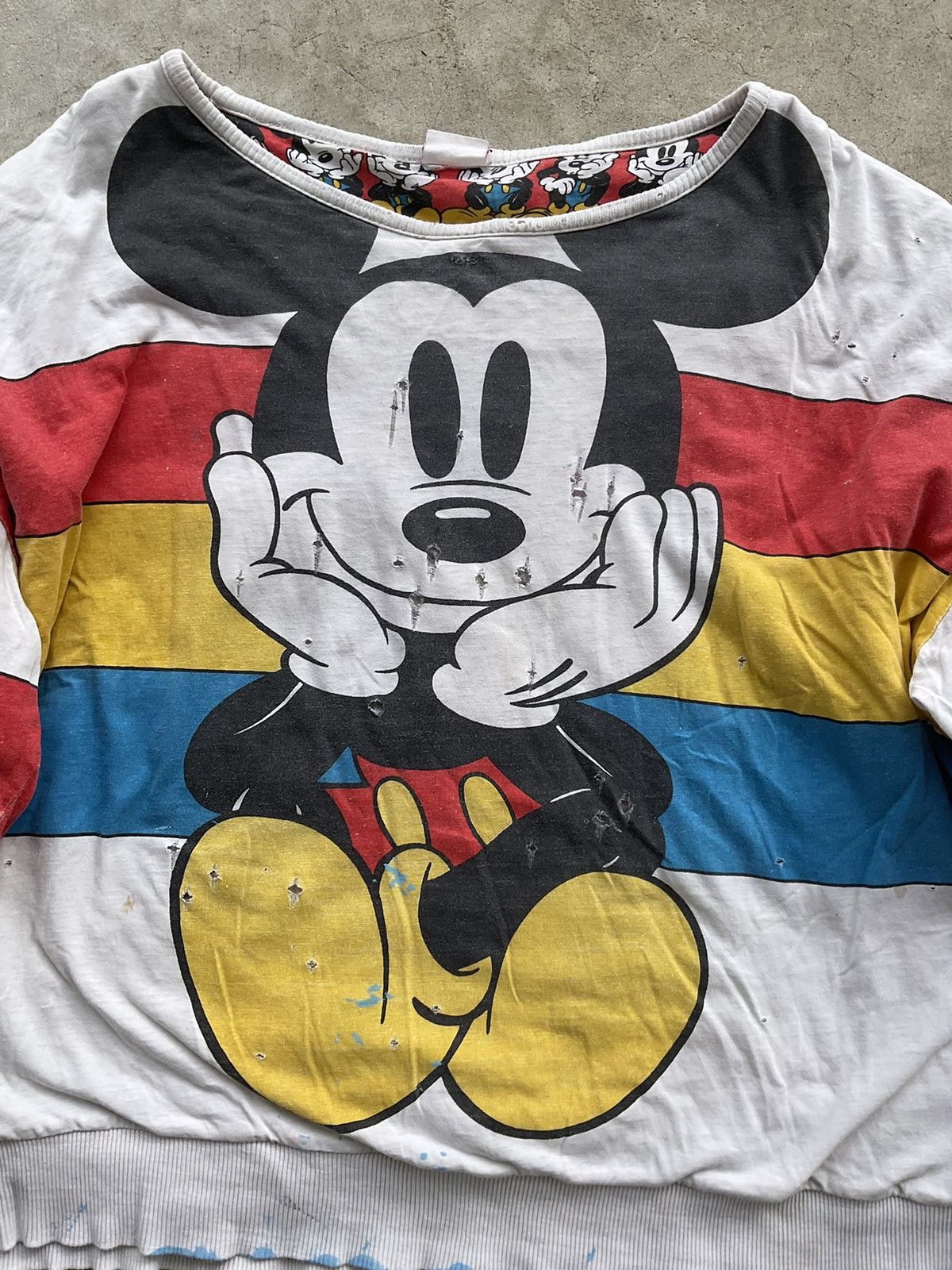 Disney × Vintage distressed mickey sweater Size US M / EU 48-50 / 2 - 2 Thumbnail