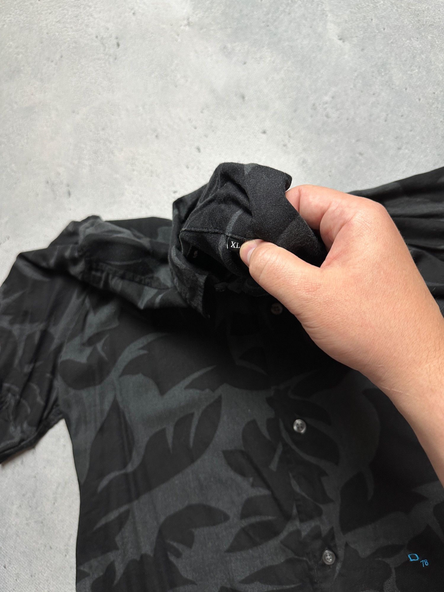 Diesel Diesel Black Leaf Pattern Short Sleeve Button-Up Viscose y2k Size US XL / EU 56 / 4 - 6 Thumbnail