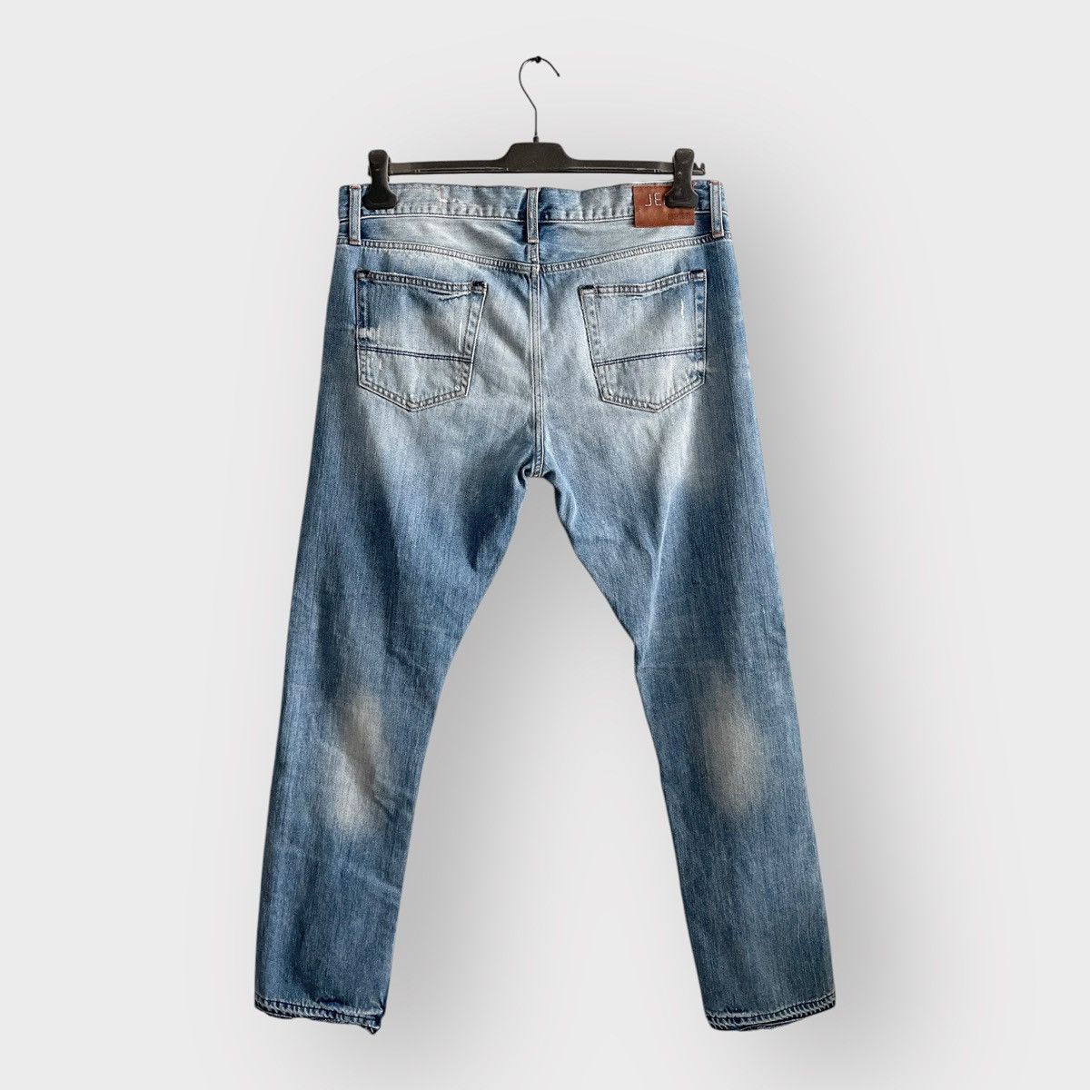 Japanese Brand STEAL! 2000s Jean Shop Distressed Boro Denim Jeans Size US 36 / EU 52 - 2 Thumbnail