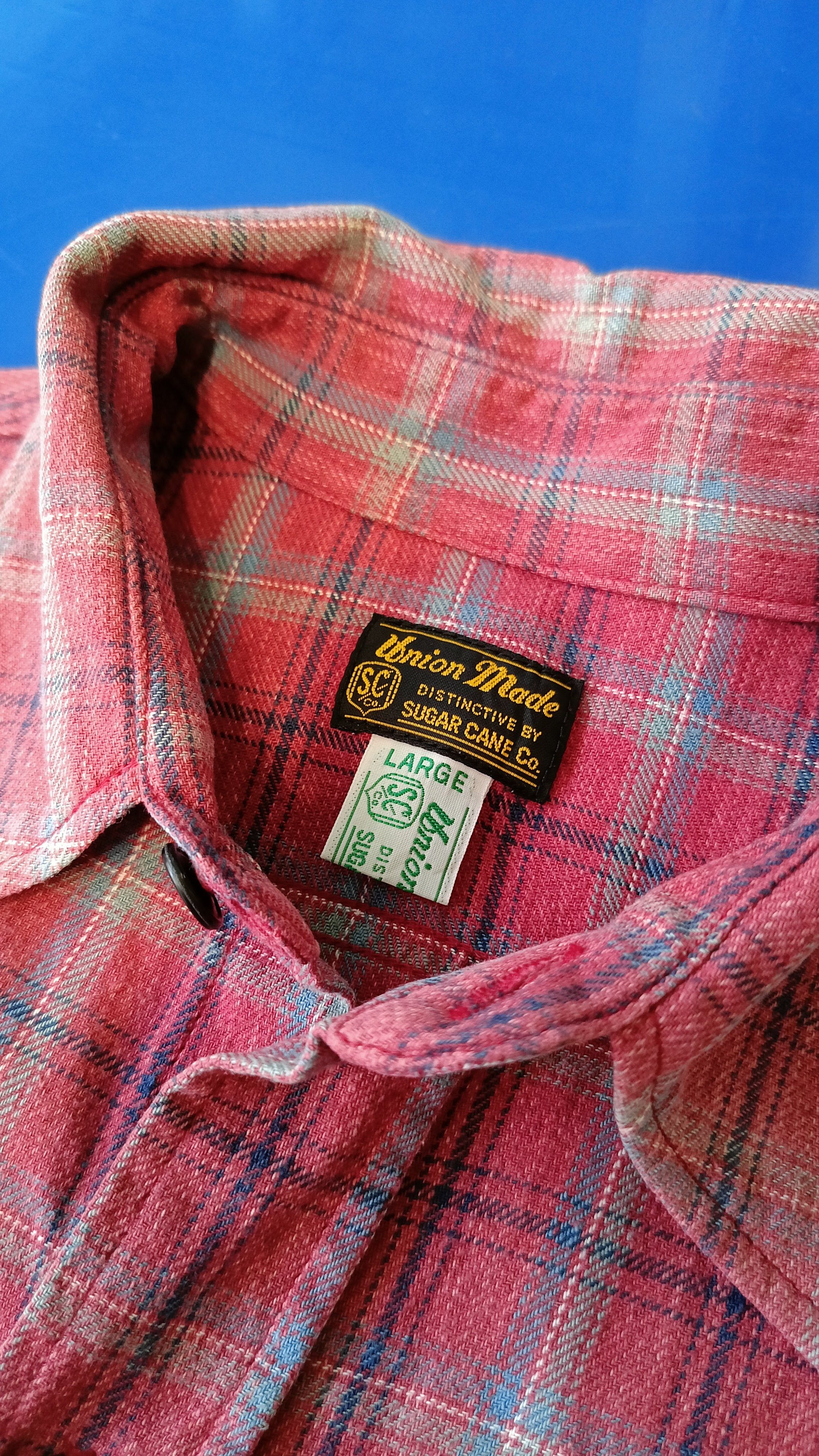 Sugar Cane SUGAR CANE Union Made TOYO red plaid chore work shirt large Size US L / EU 52-54 / 3 - 2 Thumbnail