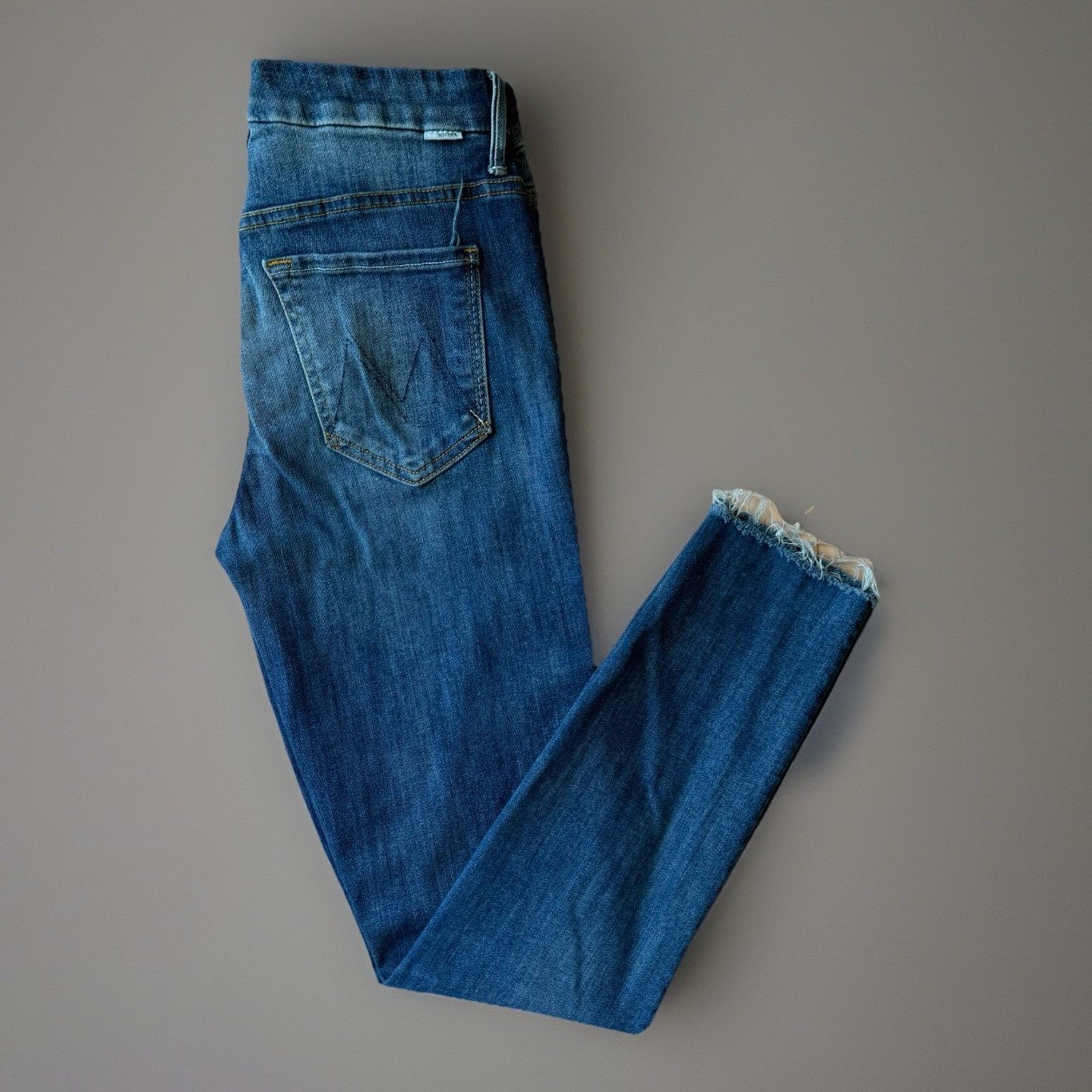 MOTHER Mother Looker Ankle Jeans Women's 26 Blue High Waisted Boho Size 26" / US 2 / IT 38 - 1 Thumbnail