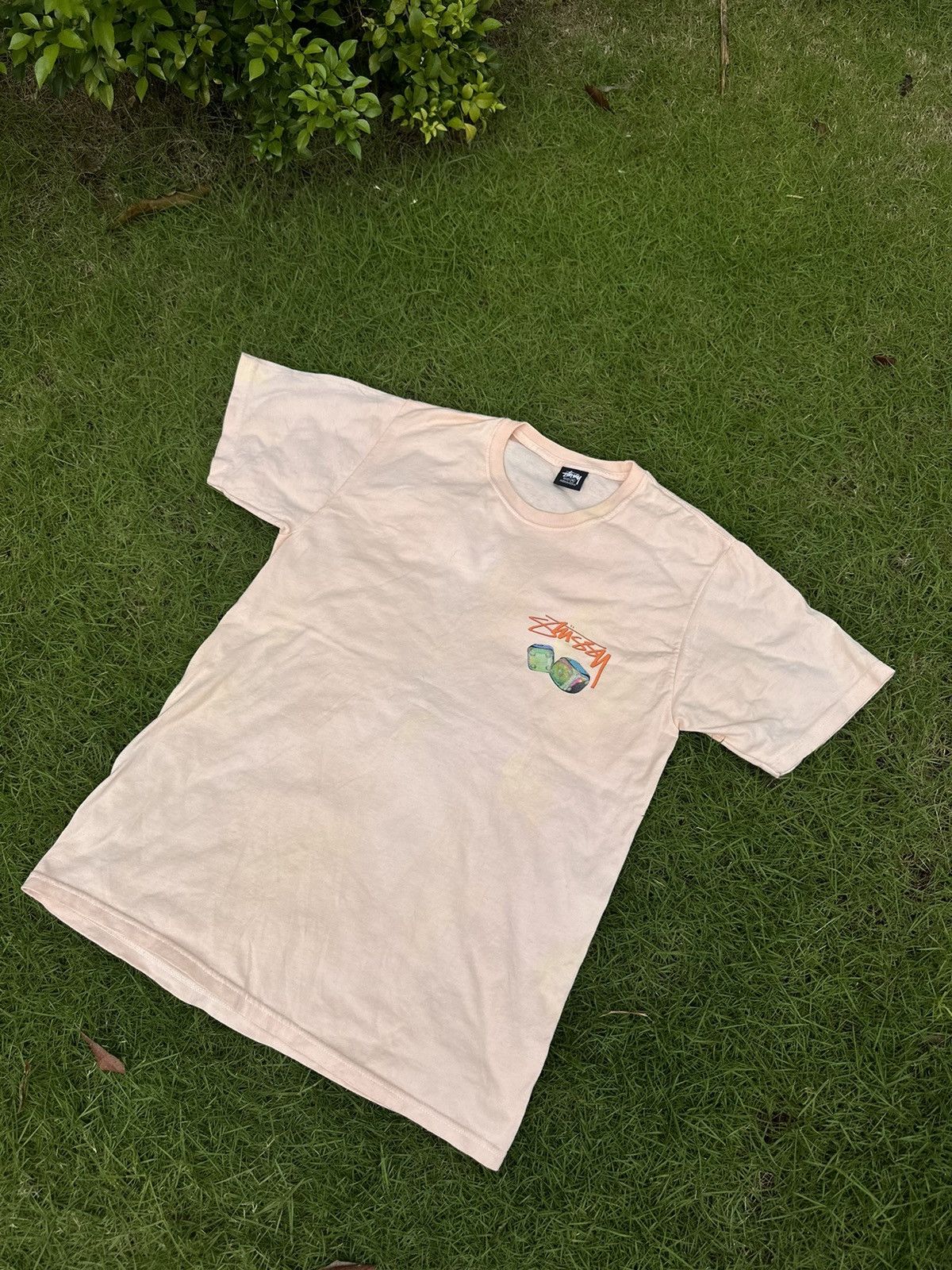 Stussy × Vintage STUSSY VINTAGE IRIDESCENT BIG LOGO STREETWEAR T-SHIRT Size US M / EU 48-50 / 2 - 2 Thumbnail
