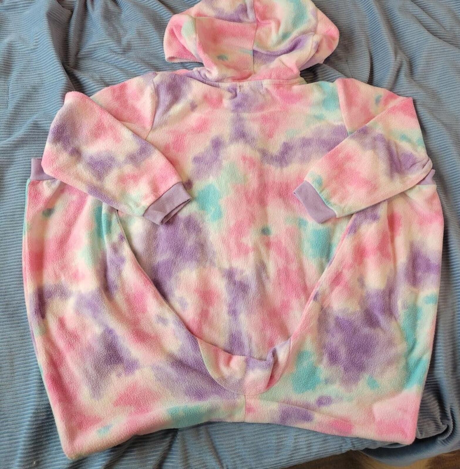 Other Cuddl Duds Kids Tie-Dye Unicorn Onesie Pajamas 6/6X Size ONE SIZE - 2 Thumbnail