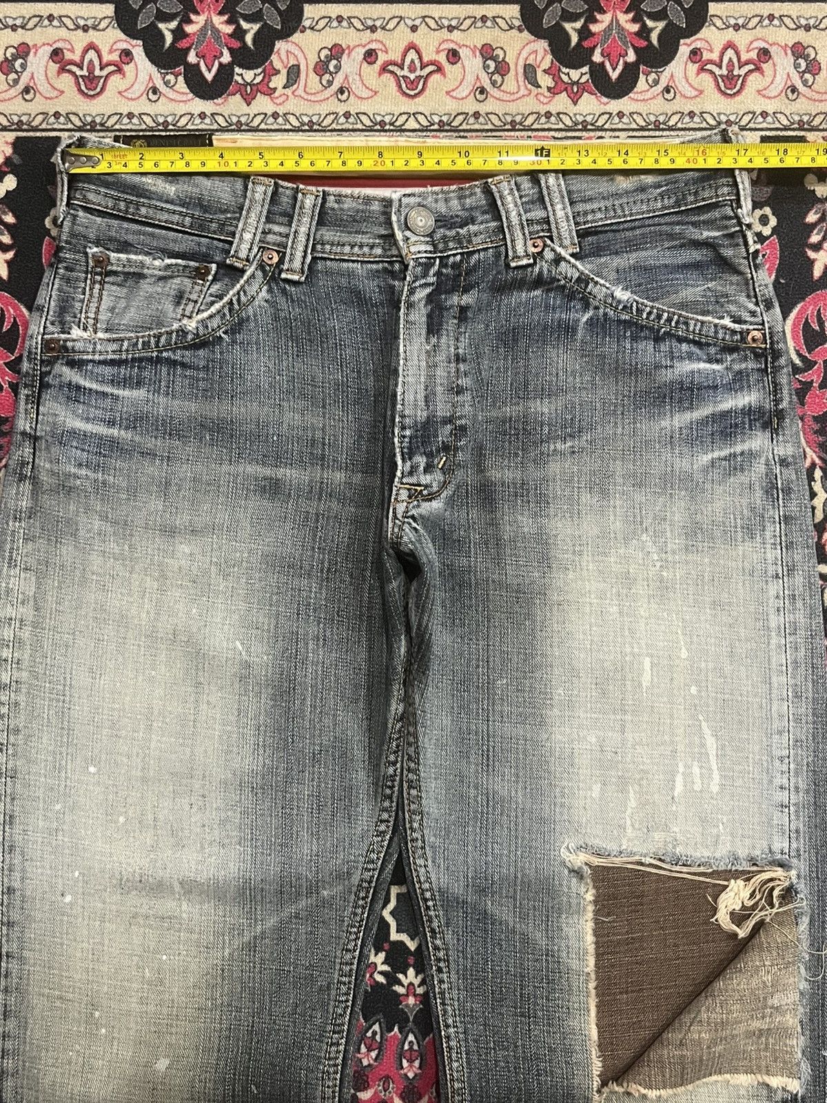 Japanese Brand Vintage Japanese Denim Craft Blowout Distressed Loose Jeans Size US 33 - 12 Thumbnail