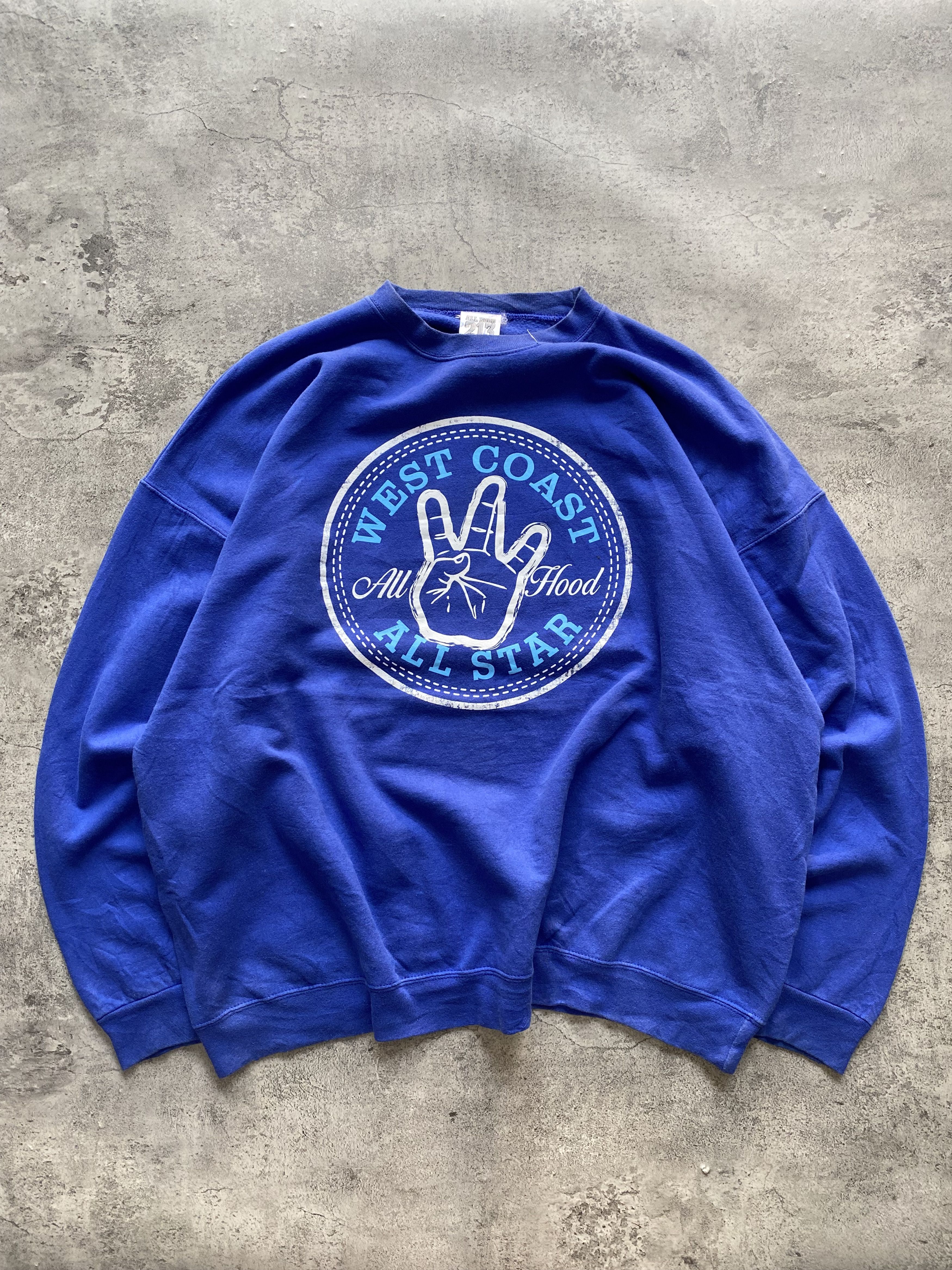 Rap Tees × Vintage Rare 90s West coast all star sweatershirt Size US XL / EU 56 / 4 - 1 Thumbnail