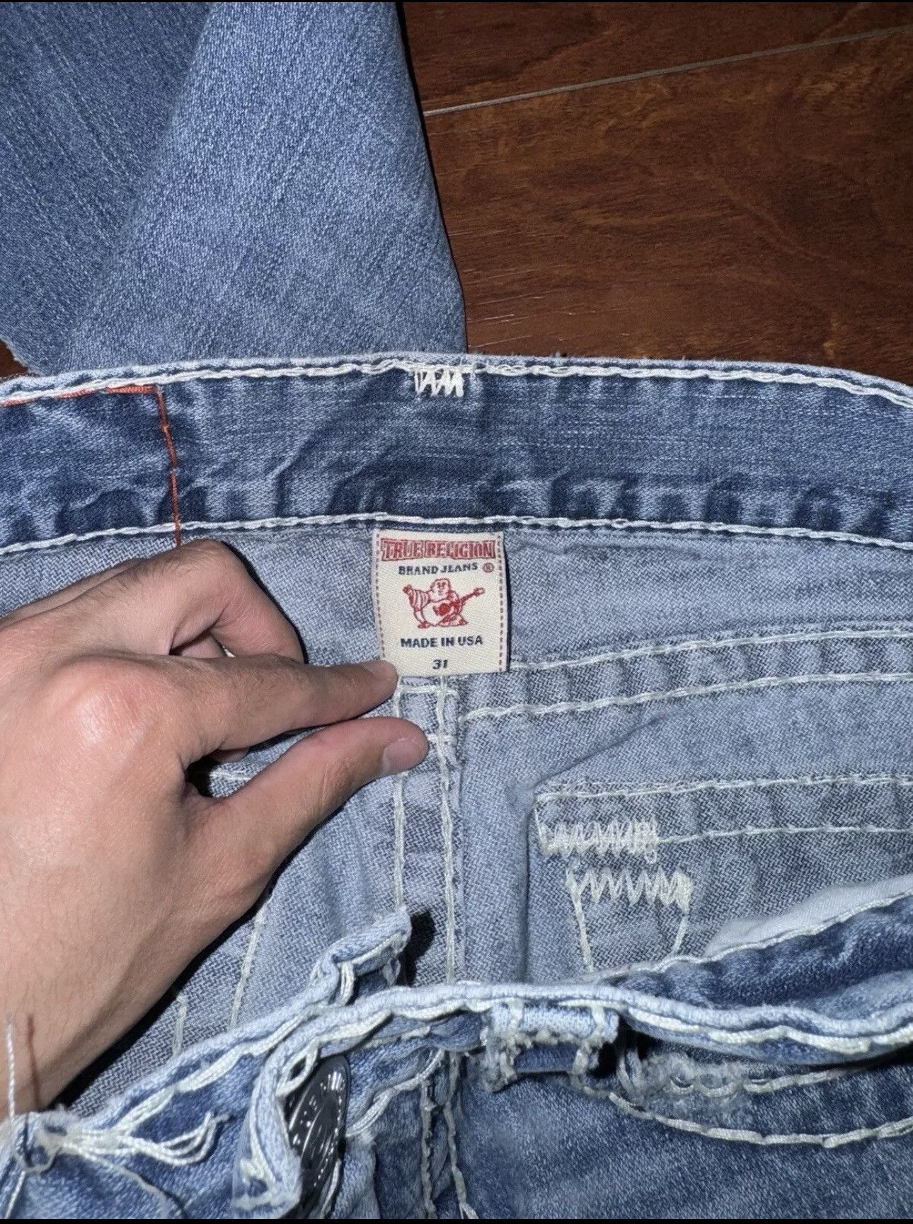 True Religion × Vintage True Religion Bootcut Thick Stitching Size US 31 - 7 Thumbnail