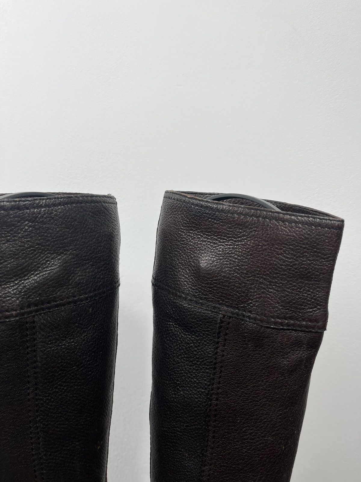 Prada Prada Brown Leather Knee High Boots Block Heel Vintage EU 36 Size US 5 / IT 35 - 11 Thumbnail