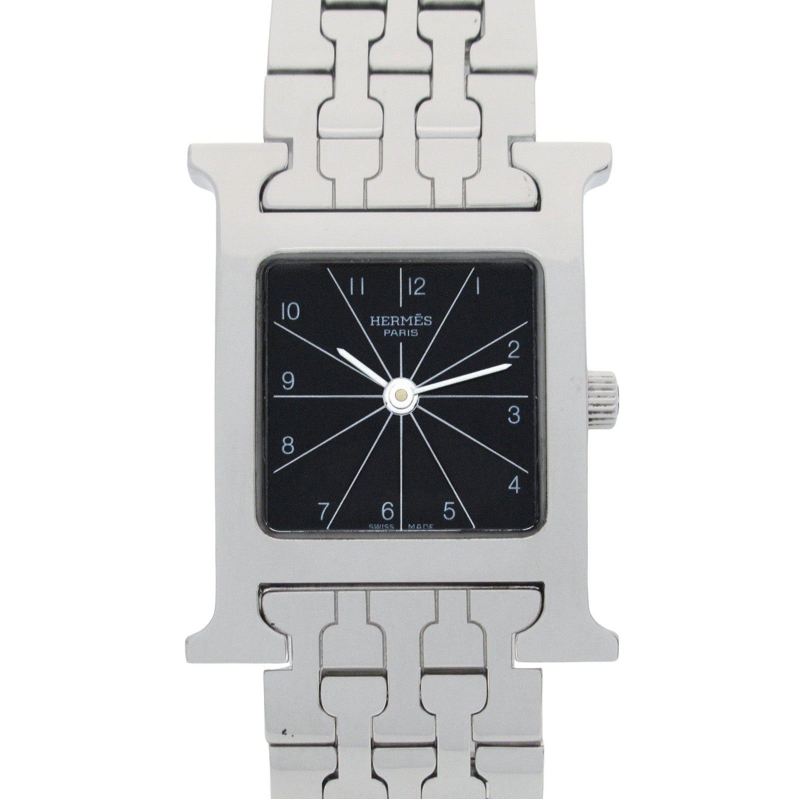 Hermes Hermes H Watch Women Quartz Stainless Steel Black Size ONE SIZE - 1 Thumbnail