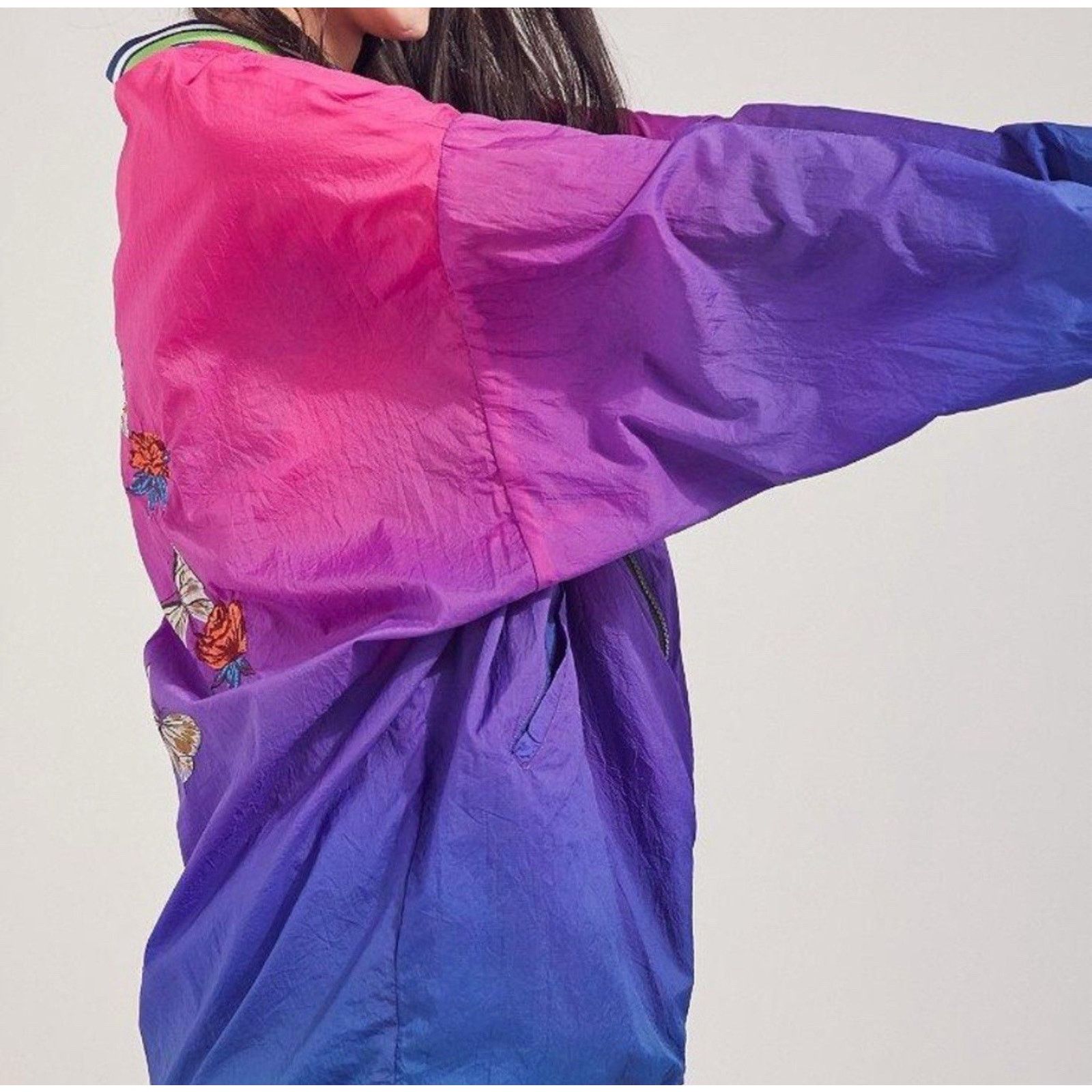 Other Silence + Noise Y2K Sz M Windbreaker Embroidery Butterfly Size M / US 6-8 / IT 42-44 - 5 Thumbnail