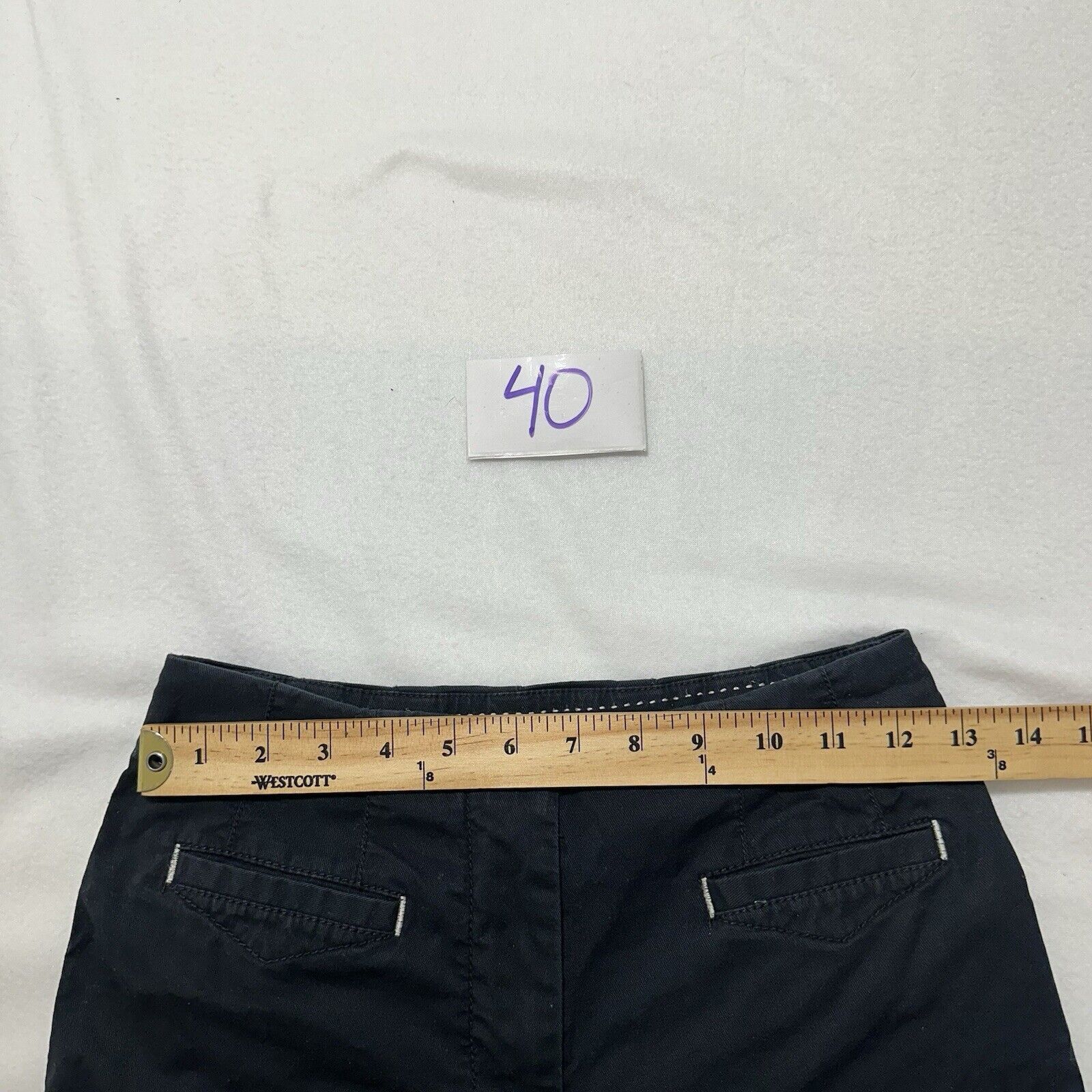 Anthropologie Maeve 2 Black High Rise Flat Front Chino Pants (25x27) Size 26" / US 2 / IT 38 - 10 Thumbnail
