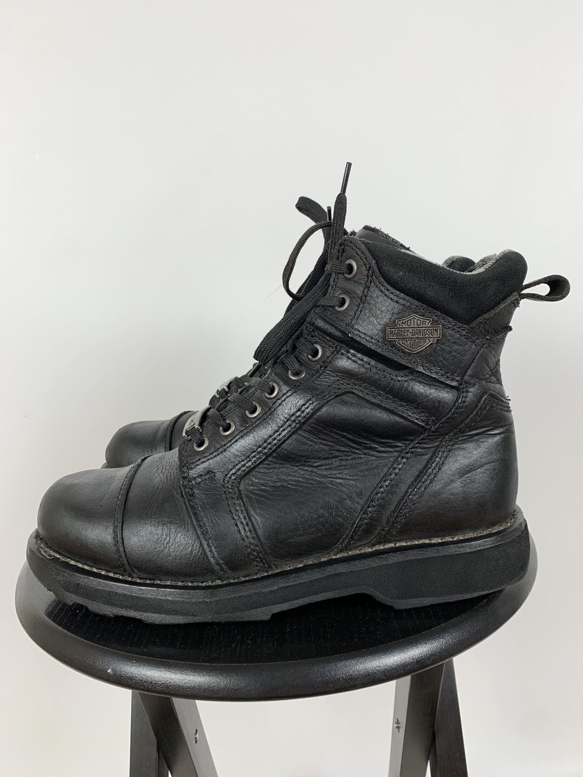 Harley Davidson Vintage Harley Davidson Black Leather Boots Size US 9 / EU 42 - 2 Thumbnail