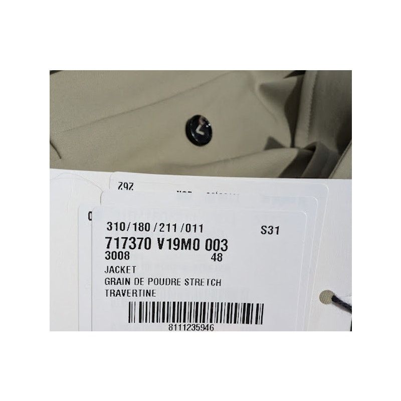 Bottega Veneta o1rshd1 Grain De Poudre Stretcs Jacket in Travertine Size US M / EU 48-50 / 2 - 23 Thumbnail