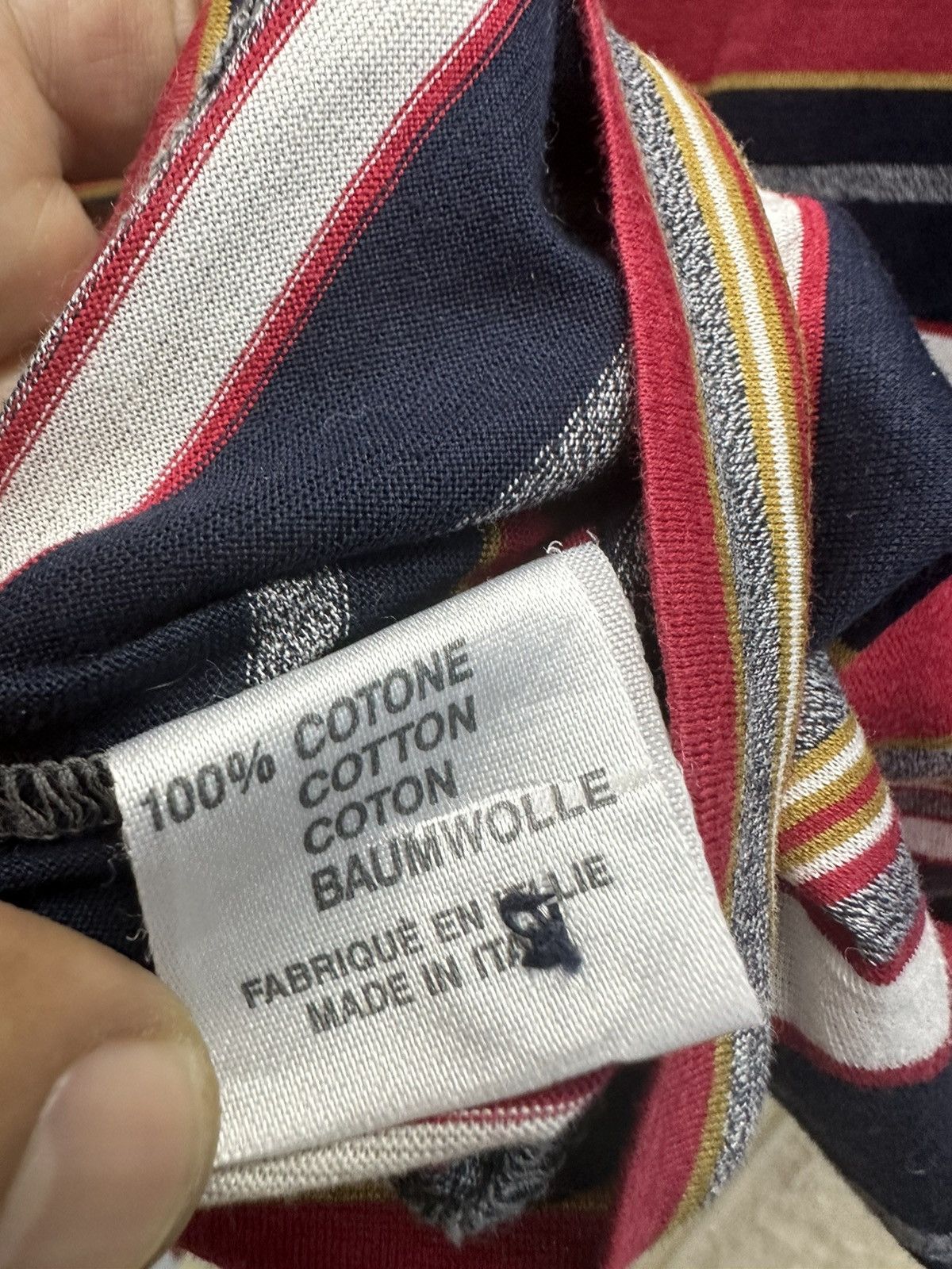 Lanvin × Vintage Vintage Lanvin Paris Single Stitch Stripe Polo Tee A229 Size US M / EU 48-50 / 2 - 10 Thumbnail