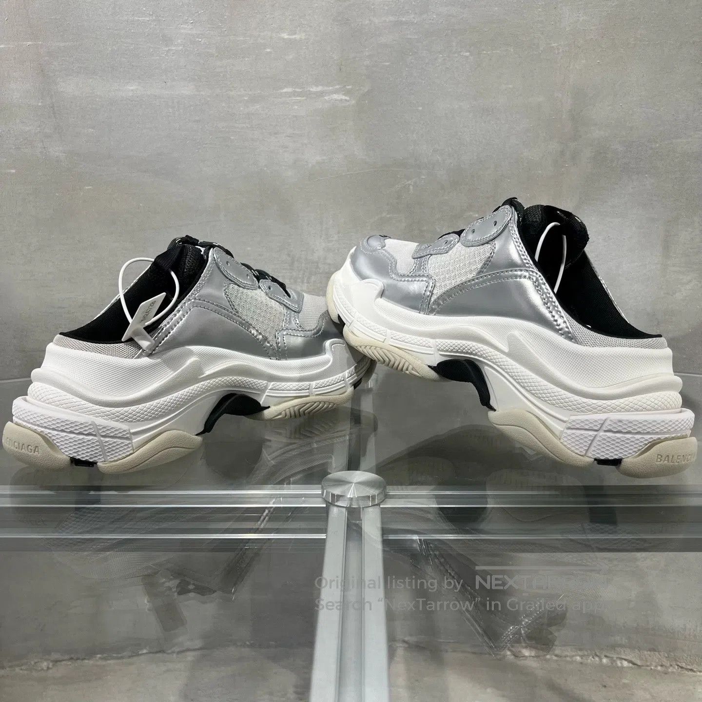 Balenciaga Balenciaga Half-trailer dad shoes, silver Size US 6.5 / IT 36.5 - 5 Thumbnail