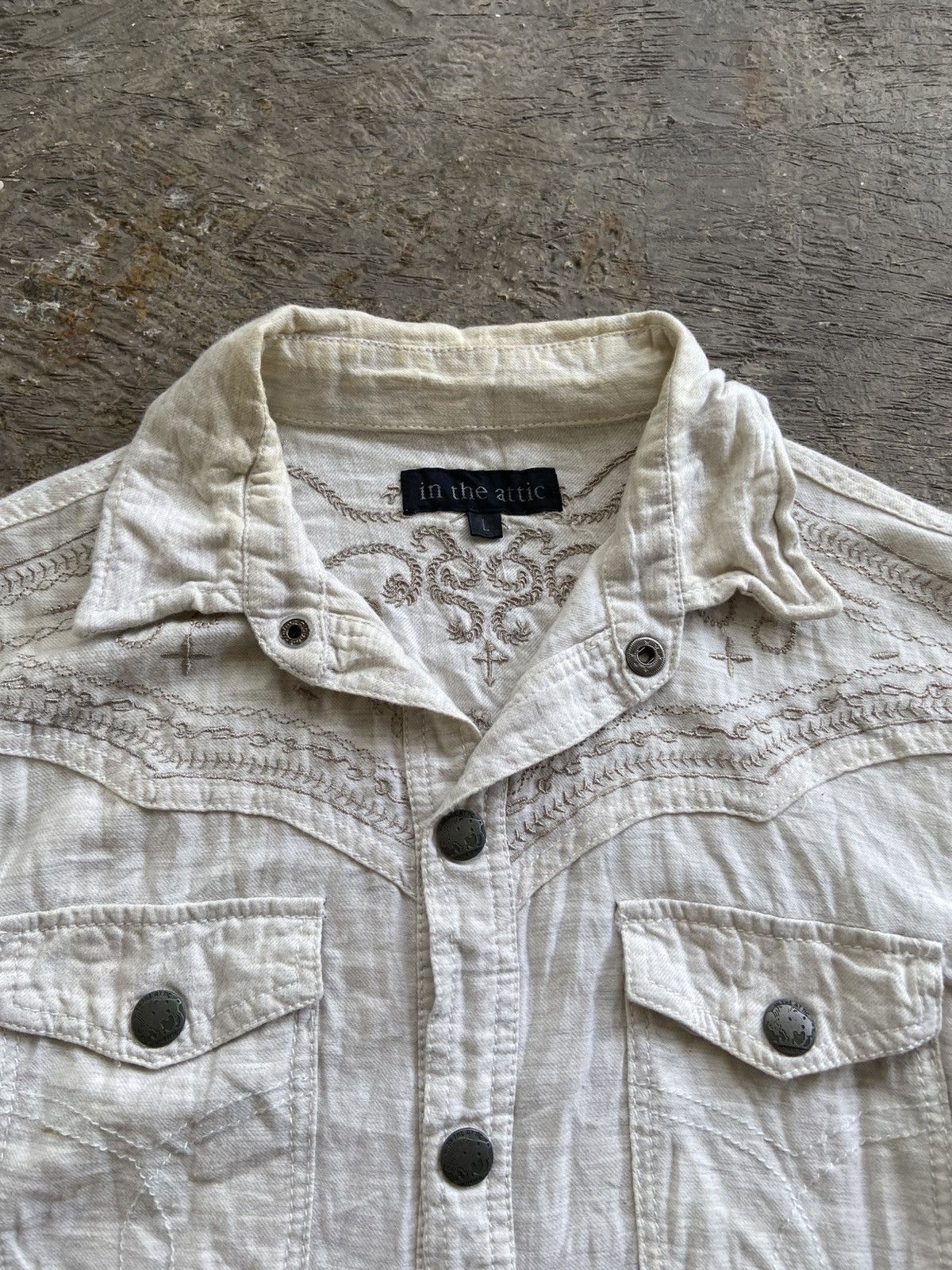 In The Attic 2000s In The Attic - Vkei Style Snap Button Shirt Size US L / EU 52-54 / 3 - 6 Thumbnail