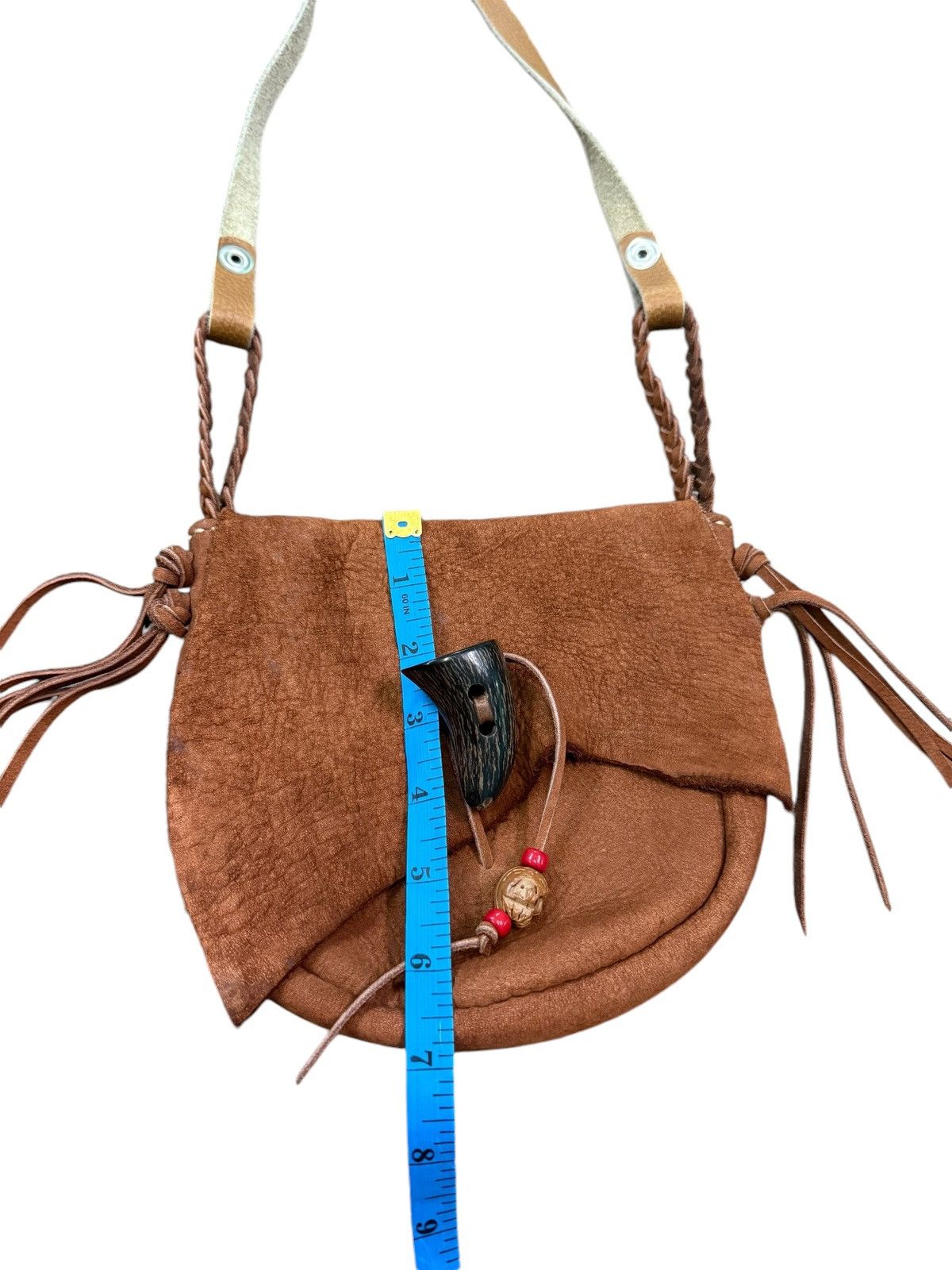 Handmade RARE CUSTOM LEATHER HANDMADE CROSSBODY BAG Size ONE SIZE - 10 Thumbnail