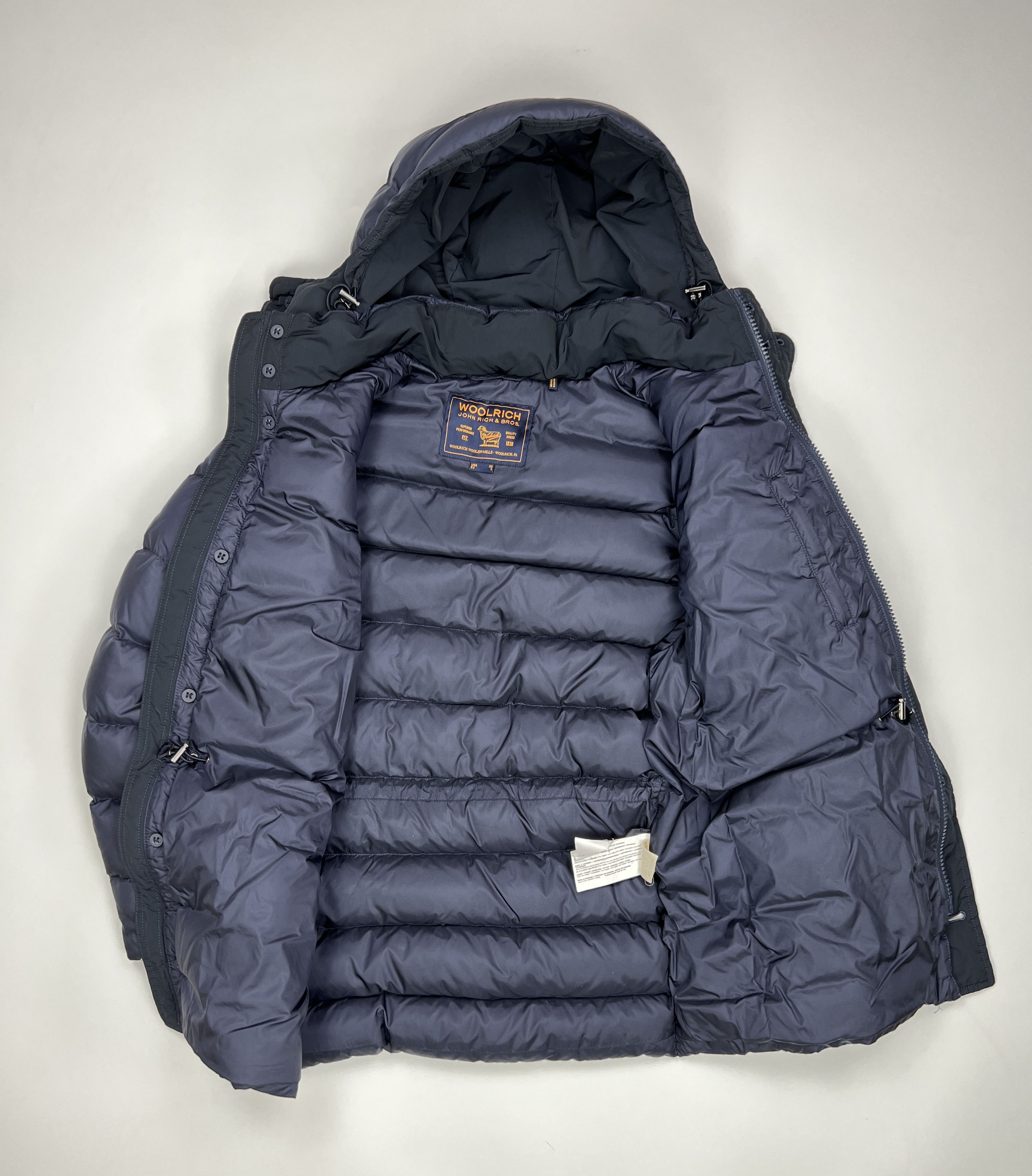 Woolrich Woolen Mills Woolrich Navy Blue Nylon Down Jacket Parka Size US XS / EU 42 / 0 - 9 Thumbnail