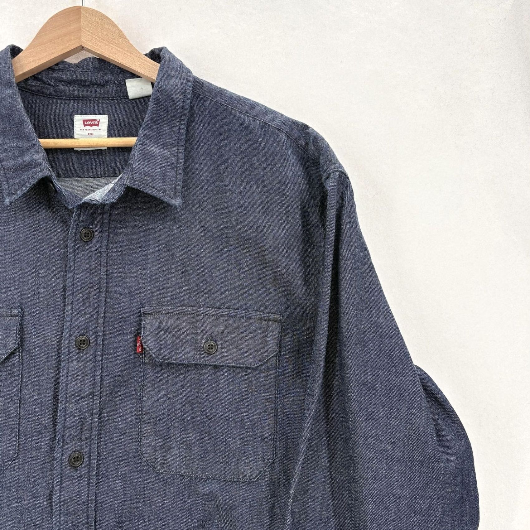 Levi's Levi's Shirt Mens 2XL Blue Chambray Long Sleeve Button Up Relaxed Fit Western Size US XXL / EU 58 / 5 - 2 Thumbnail