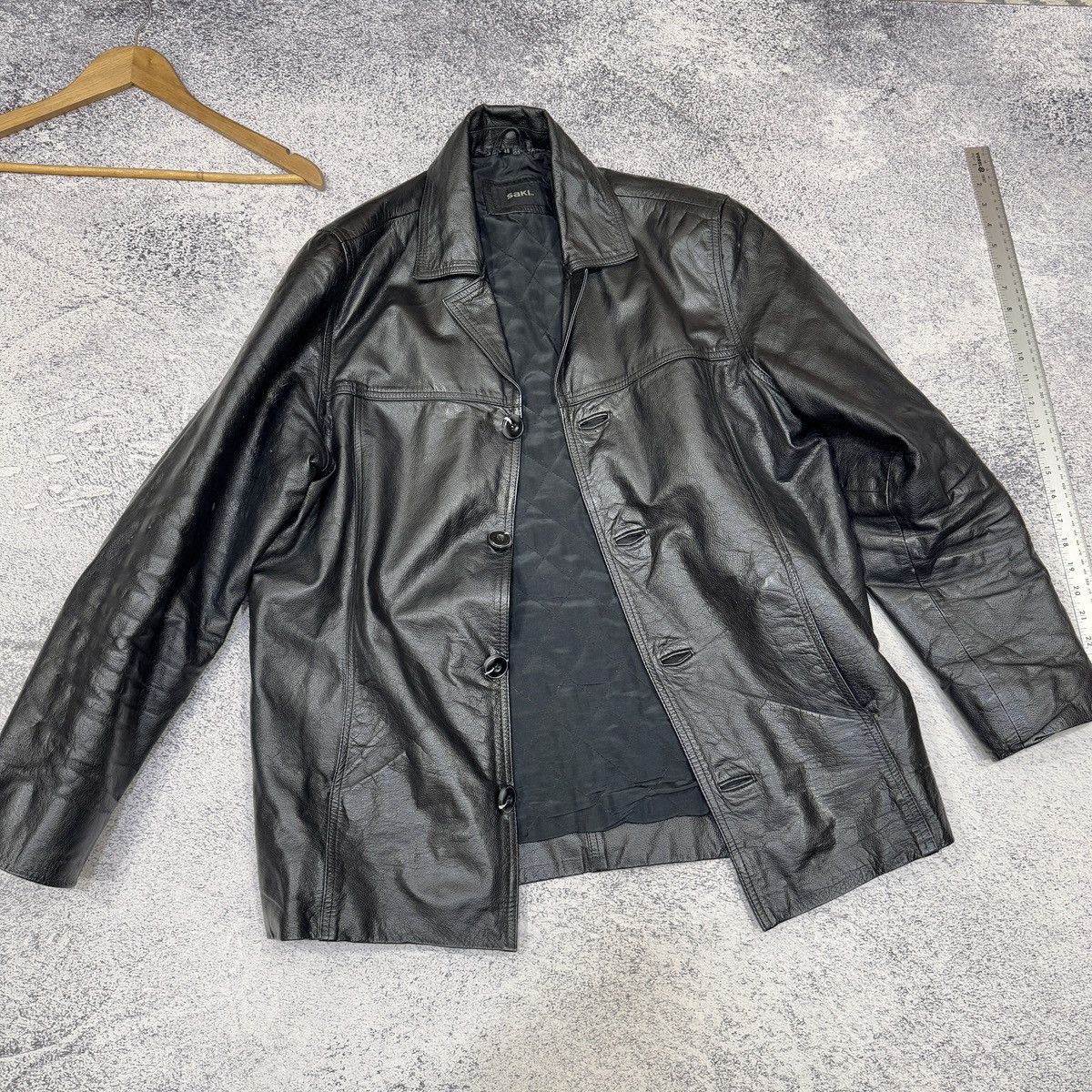 Vintage Vintage Saki Black Leather Jacket M size (48) Size US M / EU 48-50 / 2 - 8 Thumbnail