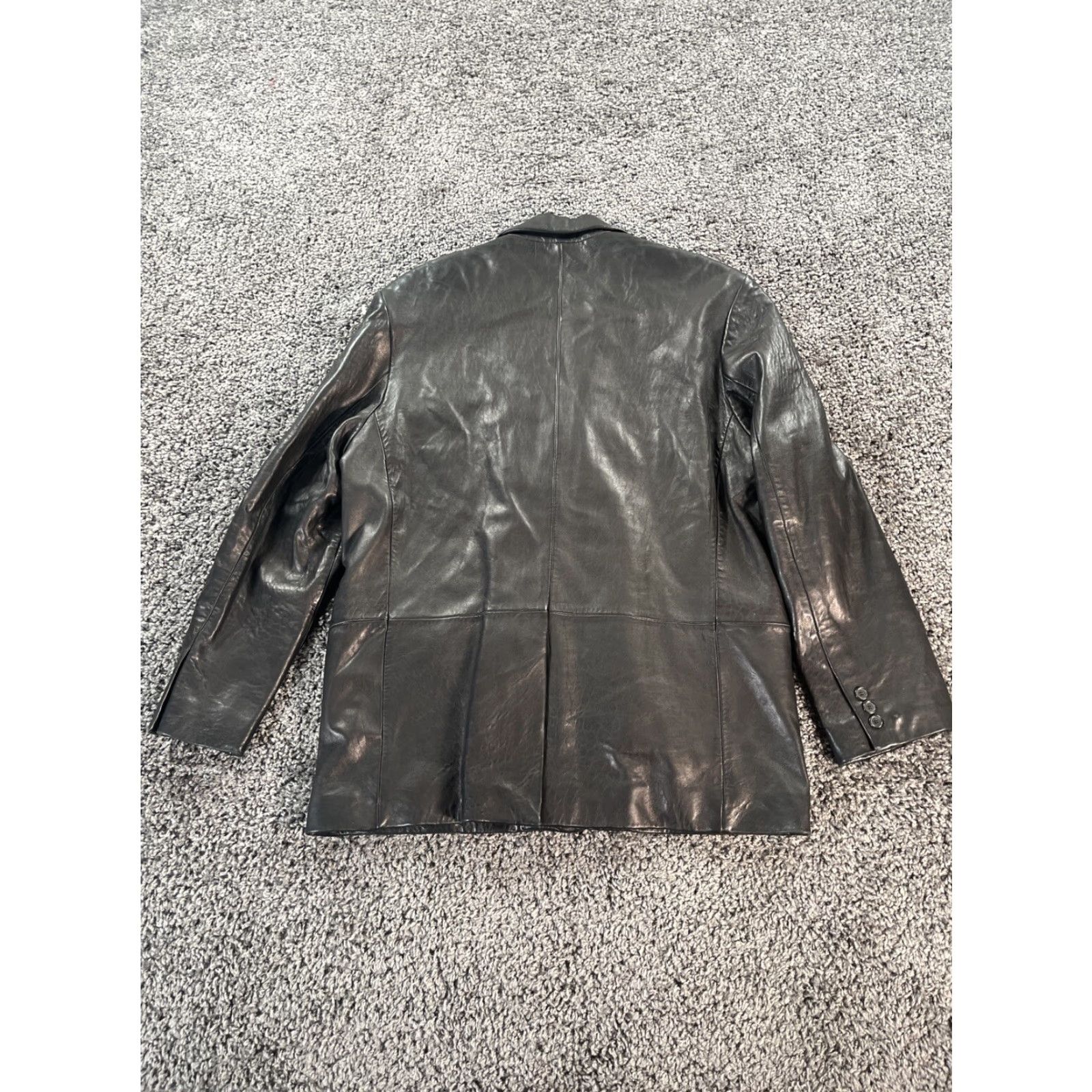 Vintage VINTAGE Couture by J. Park Leather Jacket Mens L Black Button 90s Jacket Size US L / EU 52-54 / 3 - 5 Thumbnail
