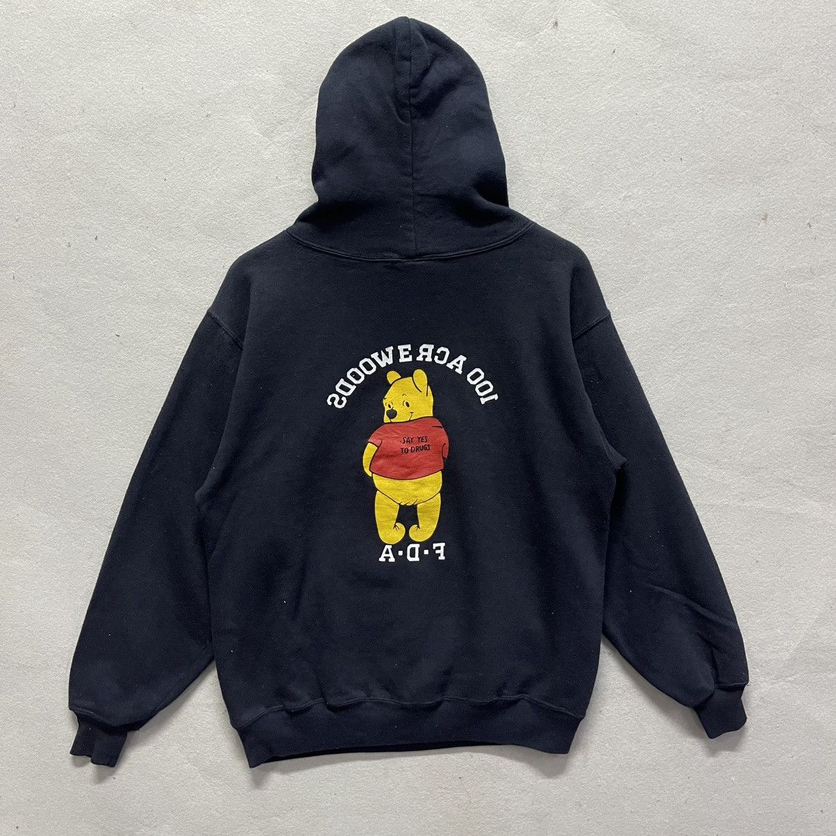 Vintage Vintage 90s “100 Acre Woods F.D.A.” Parody Hoodie Size US M / EU 48-50 / 2 - 6 Thumbnail