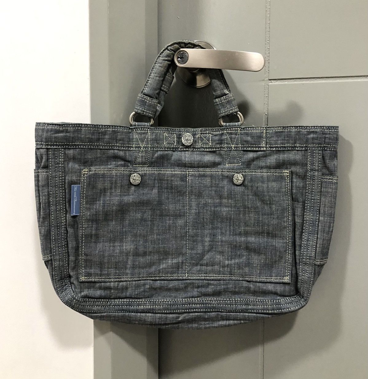 Porter PORTER Reverse 70th Anniversary Reversible Denim Tote Bag Size ONE SIZE - 5 Thumbnail