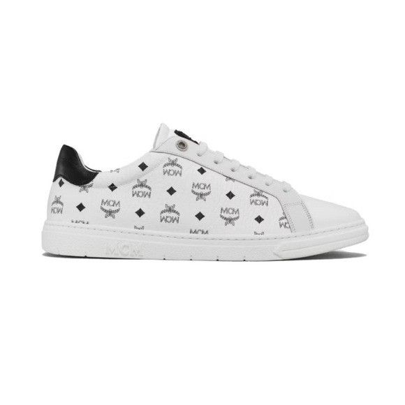 MCM MCM Terrain Low Top Sneakers White Black Men’s Size EU 45/US Size US 12 / EU 45 - 1 Thumbnail