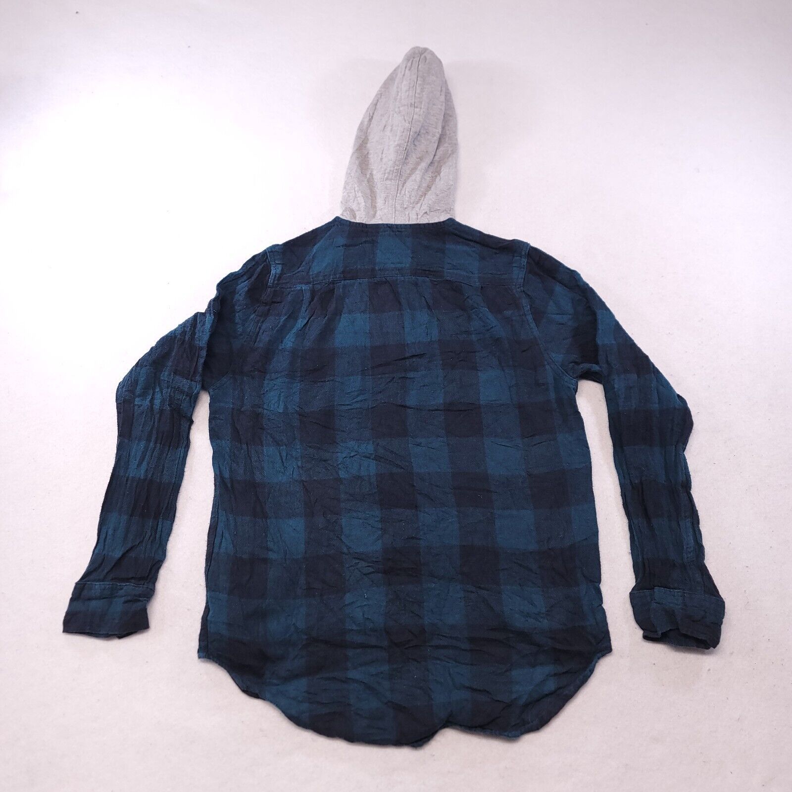 Modern Amusement Modern Amusement Button Up Hoodie Mens Size M Blue Plaid Size US M / EU 48-50 / 2 - 10 Thumbnail
