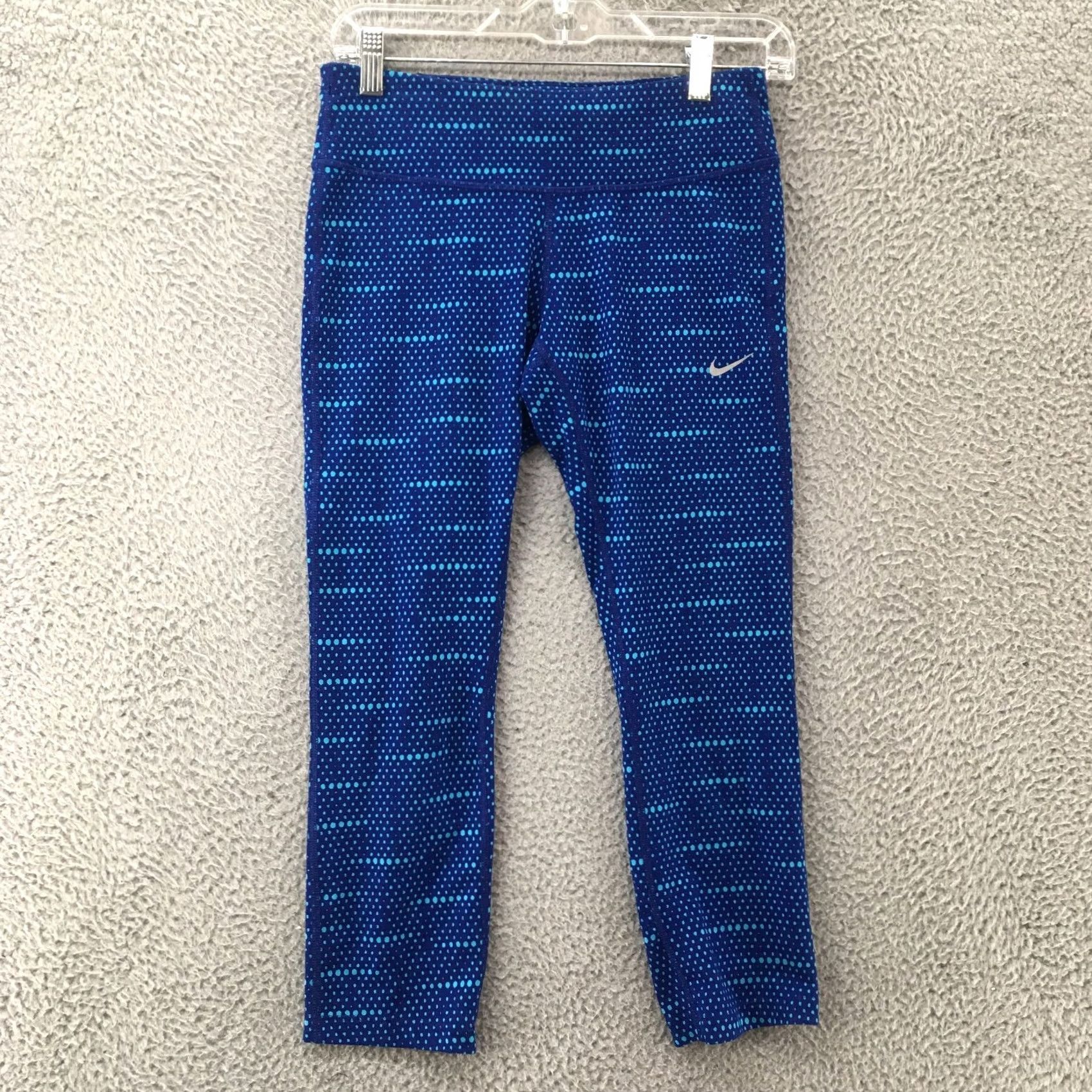 Nike Nike Dri Fit Yoga Leggings Womens Small Blue Elastic Waistband Low Rise Athletic Size 28" / US 6 / IT 42 - 2 Thumbnail
