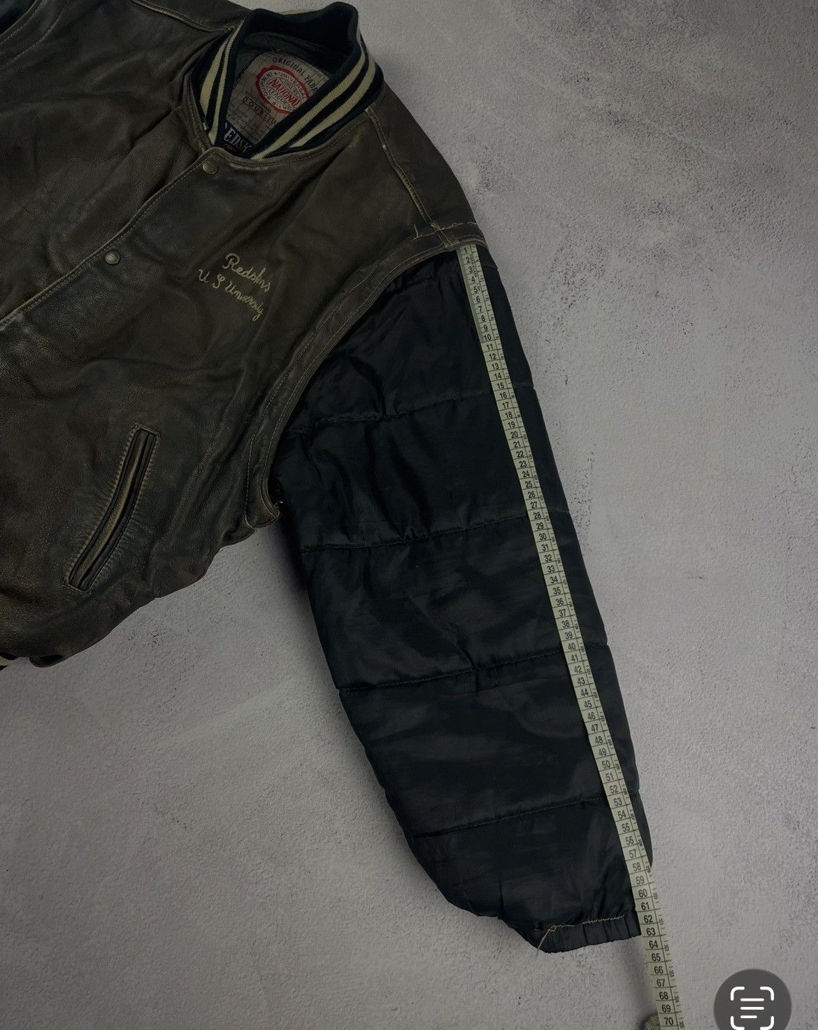 Other Vintage REDSKINS Leather Bomber Jacket Detachable XXXL Size US XXL / EU 58 / 5 - 13 Thumbnail
