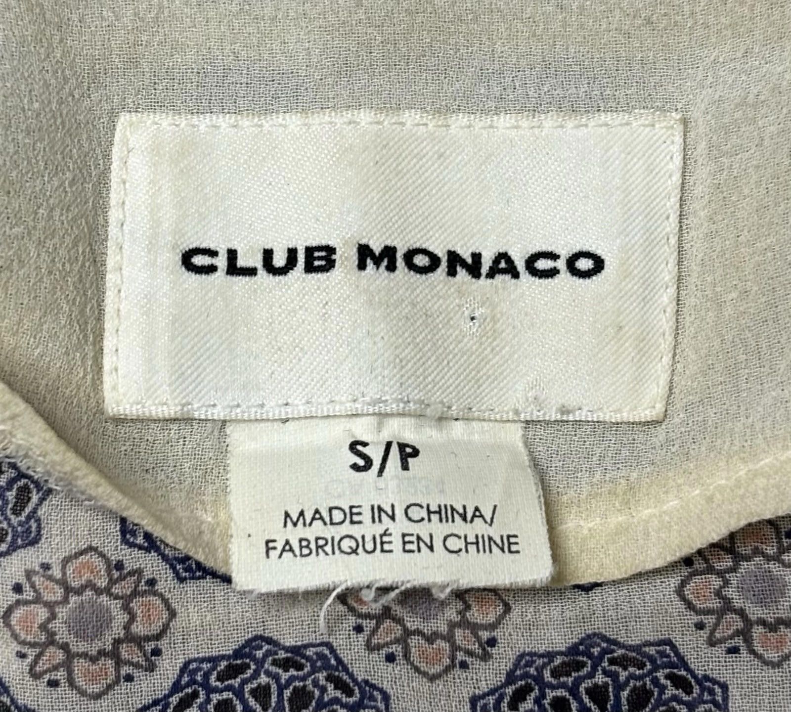 Club Monaco Club Monaco Top Women's Small Petite 100% Silk Full Zip Size S / US 4 / IT 40 - 2 Thumbnail